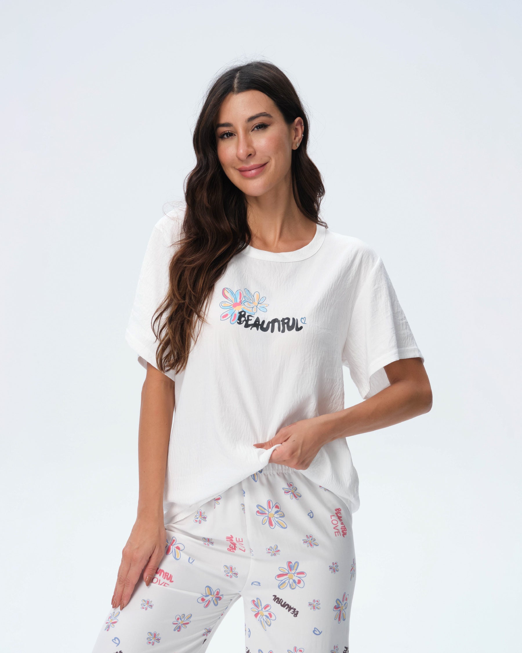 بيجامة نسائية - قطعتين (M-2XL)