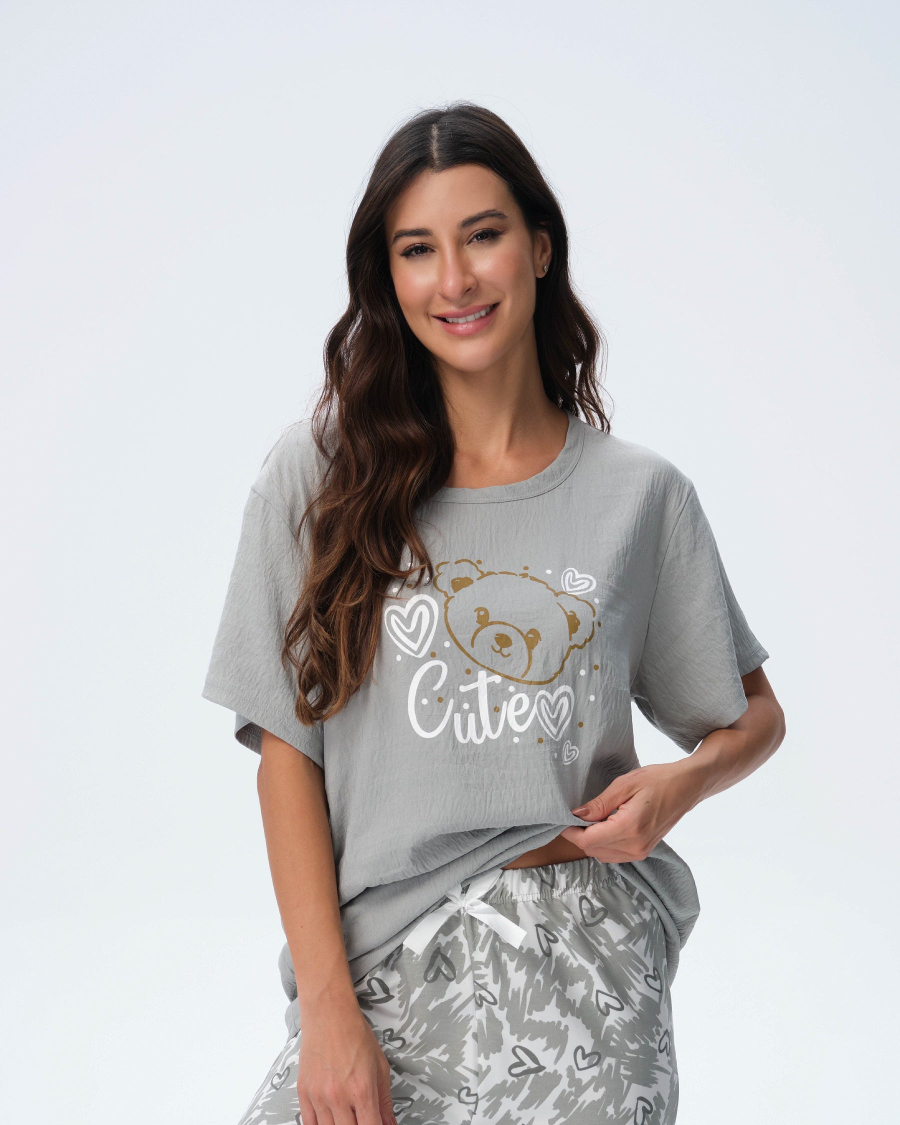 بيجامة نسائية - قطعتين (M-2XL)