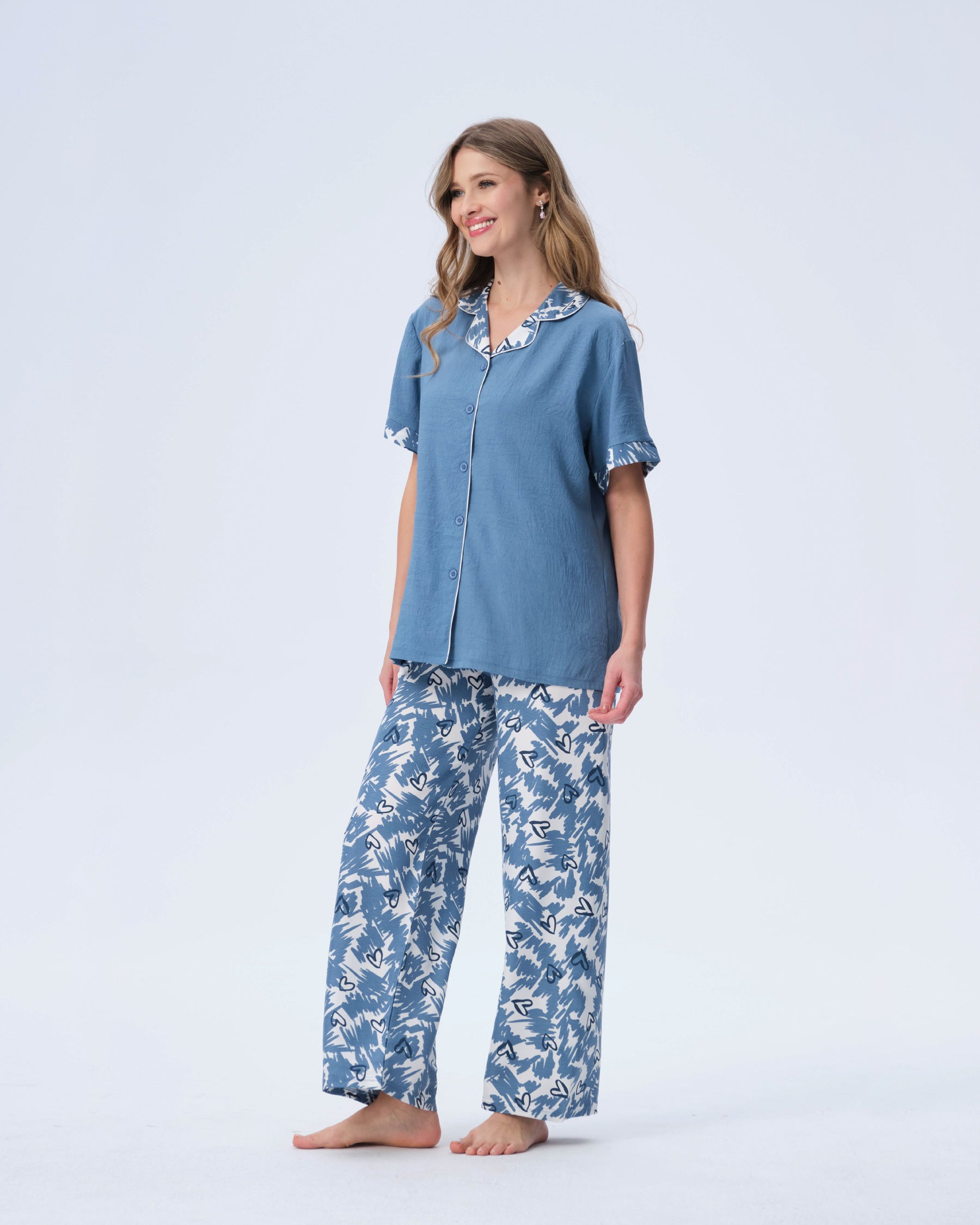 بيجامة نسائية - قطعتين (3XL-6XL)