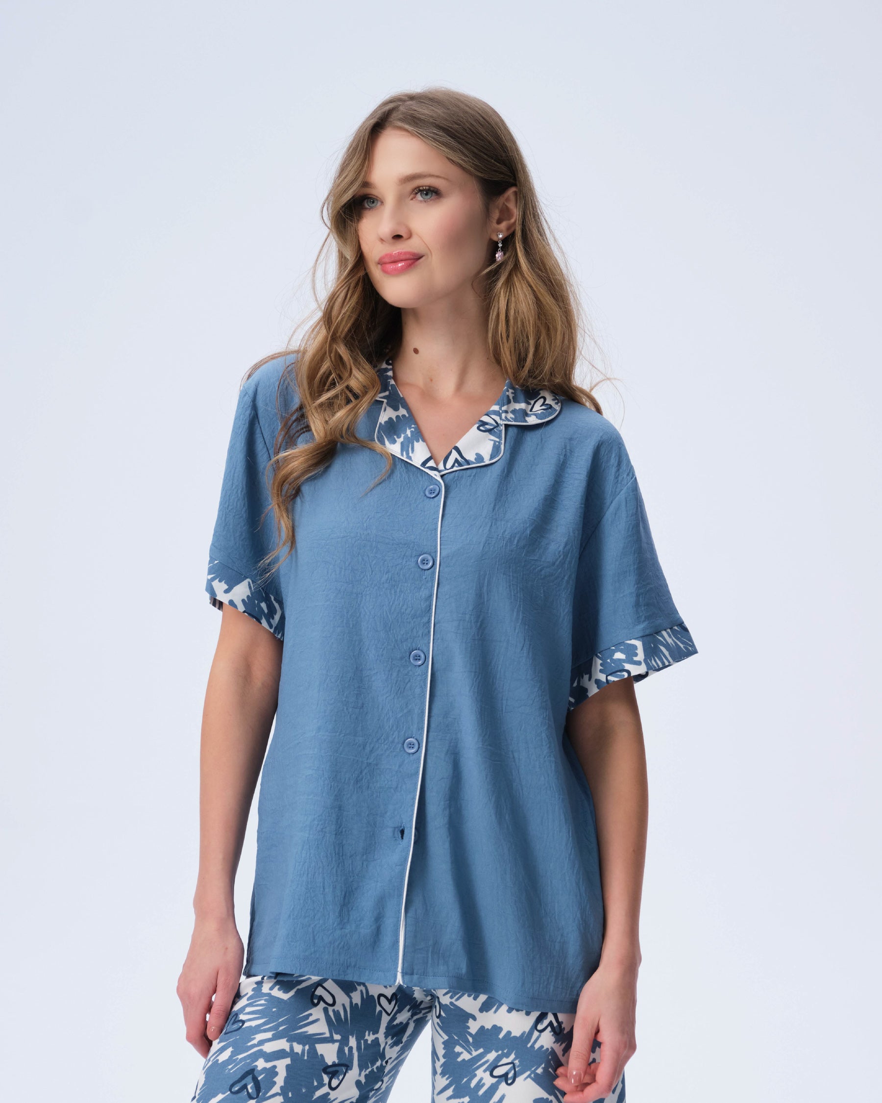بيجامة نسائية - قطعتين (3XL-6XL)