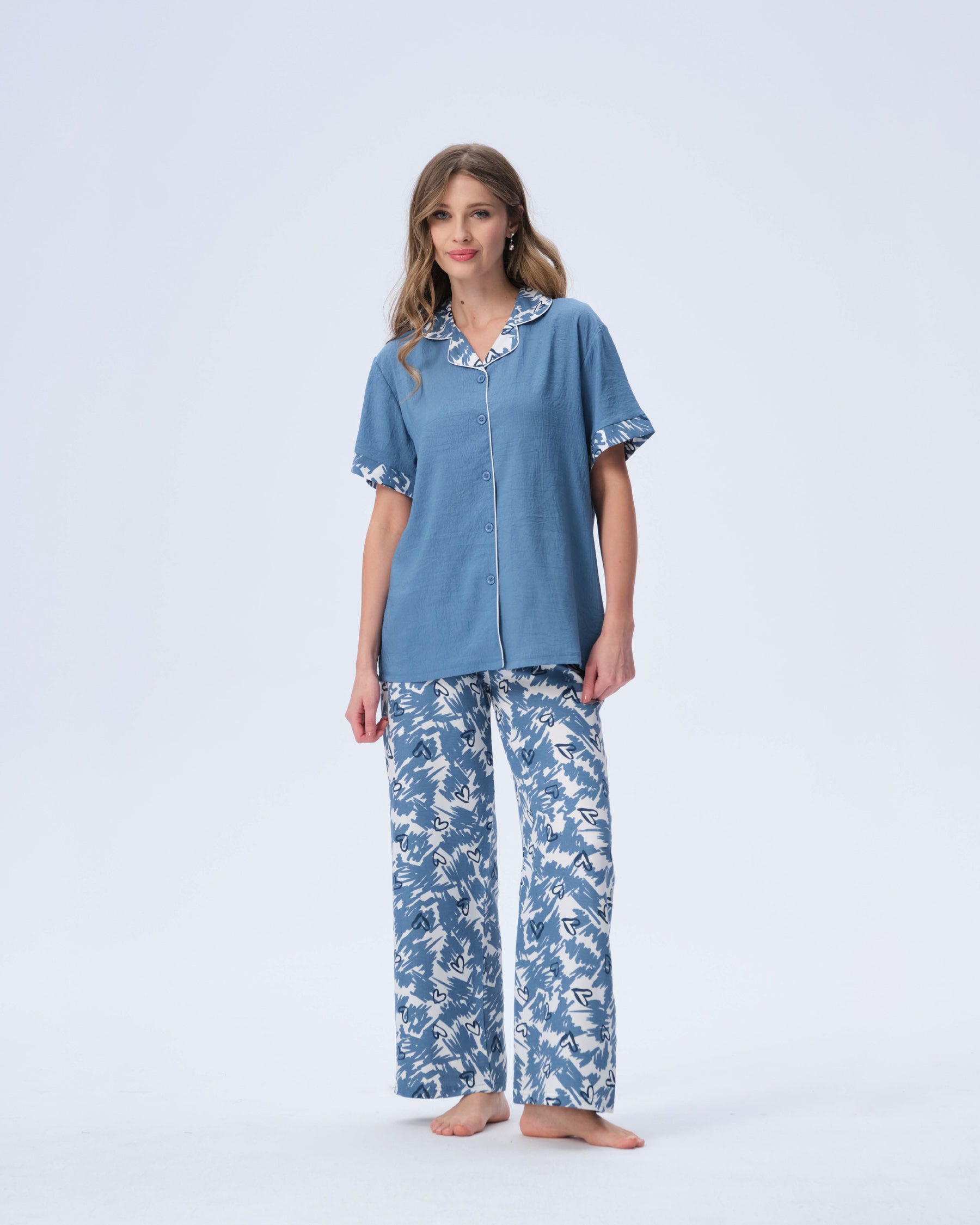 بيجامة نسائية - قطعتين (3XL-6XL)