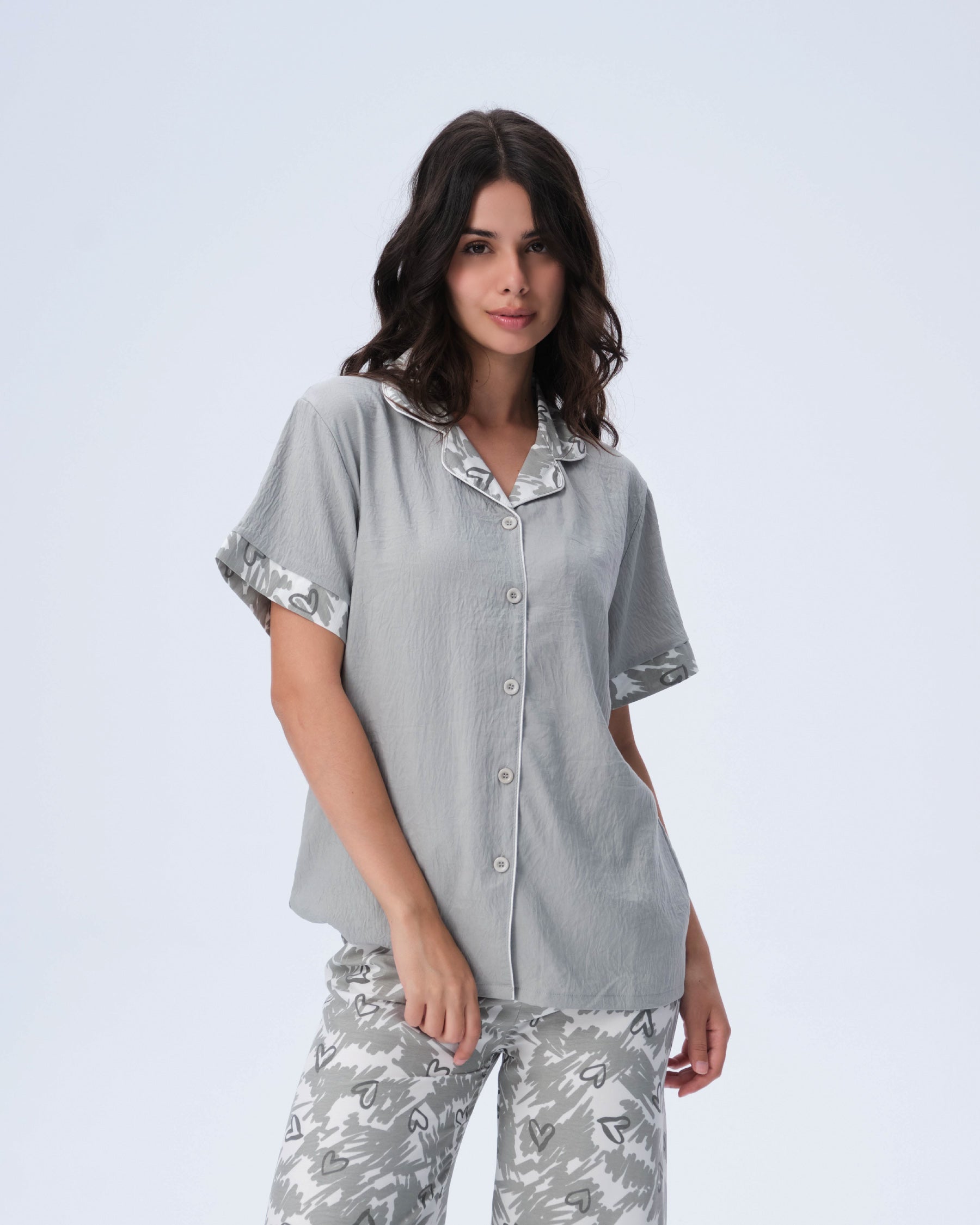 بيجامة نسائية - قطعتين (3XL-6XL)