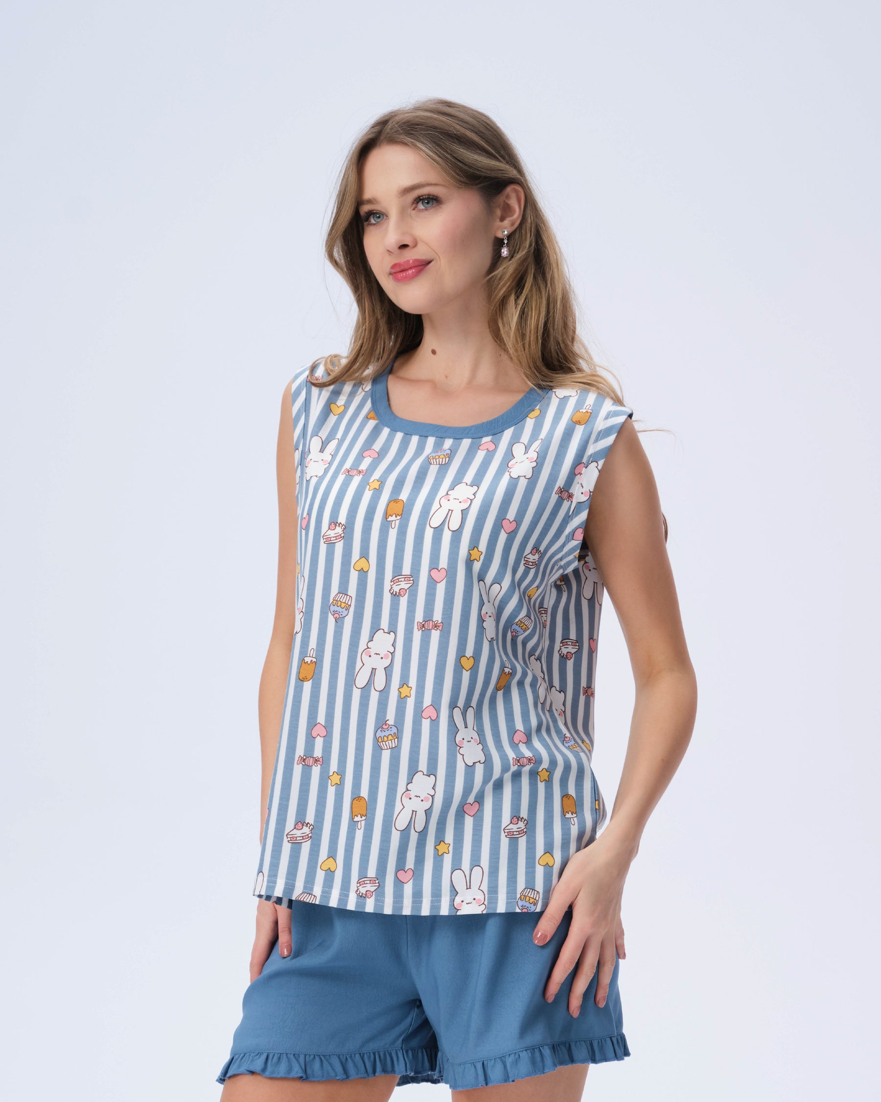 بيجامة نسائية - قطعتين (M-2XL)