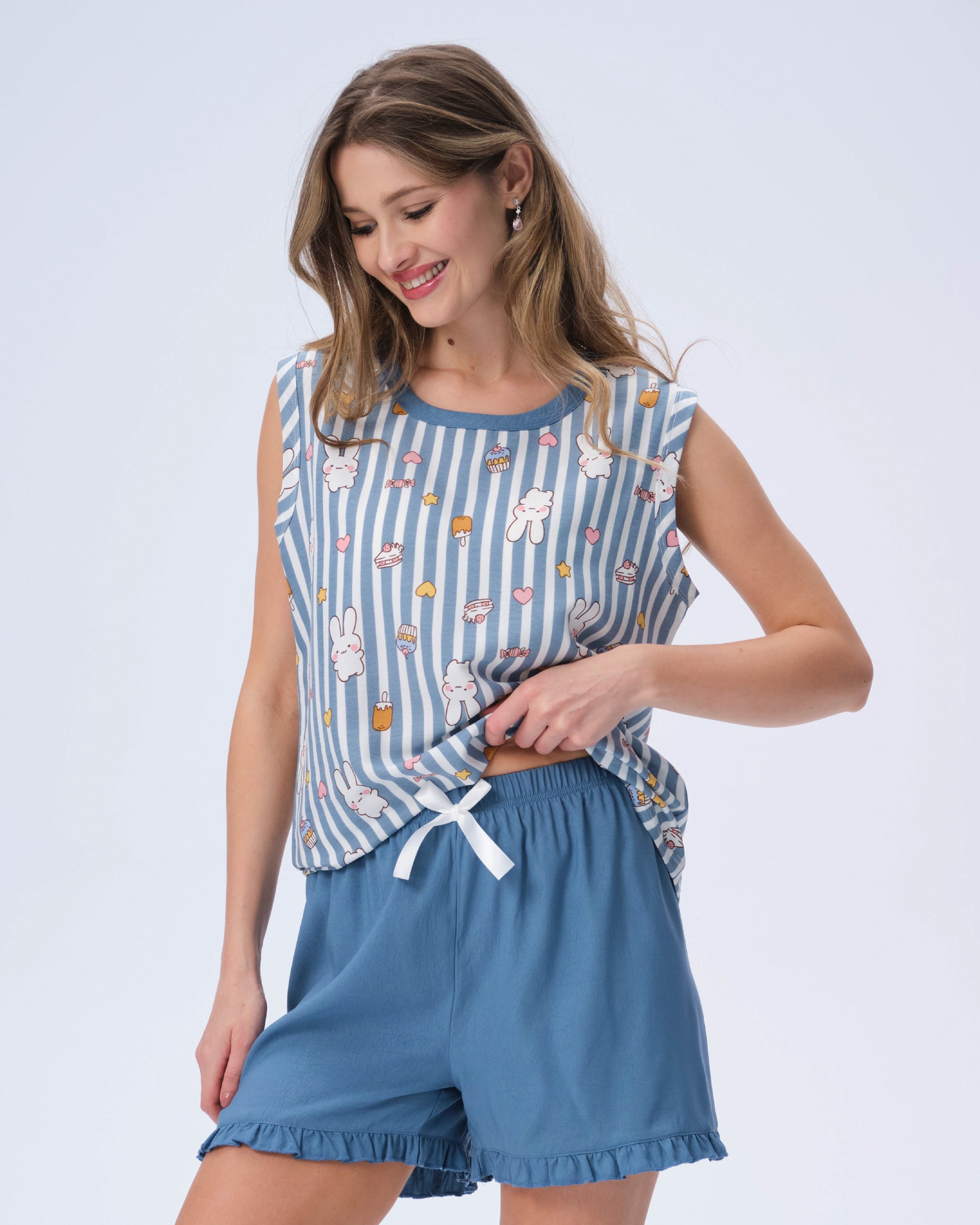 بيجامة نسائية - قطعتين (M-2XL)
