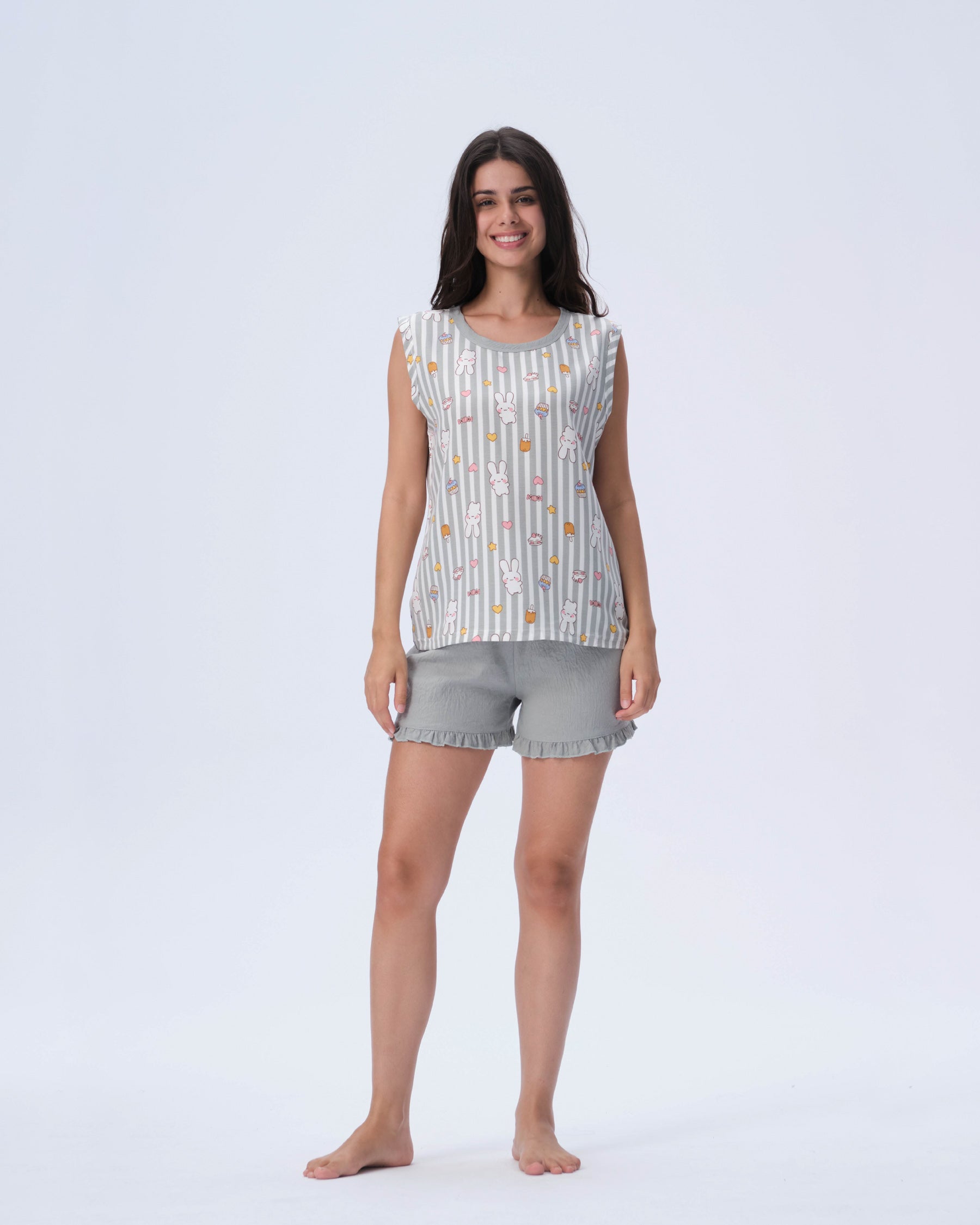 بيجامة نسائية - قطعتين (M-2XL)