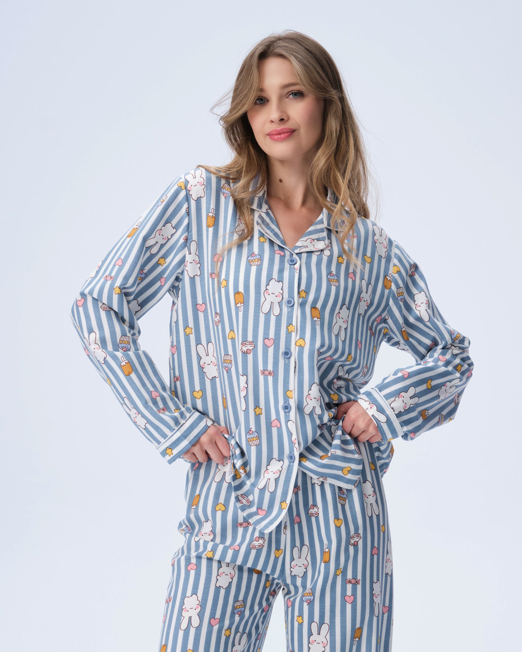 بيجامة نسائية - قطعتين (3XL-6XL)