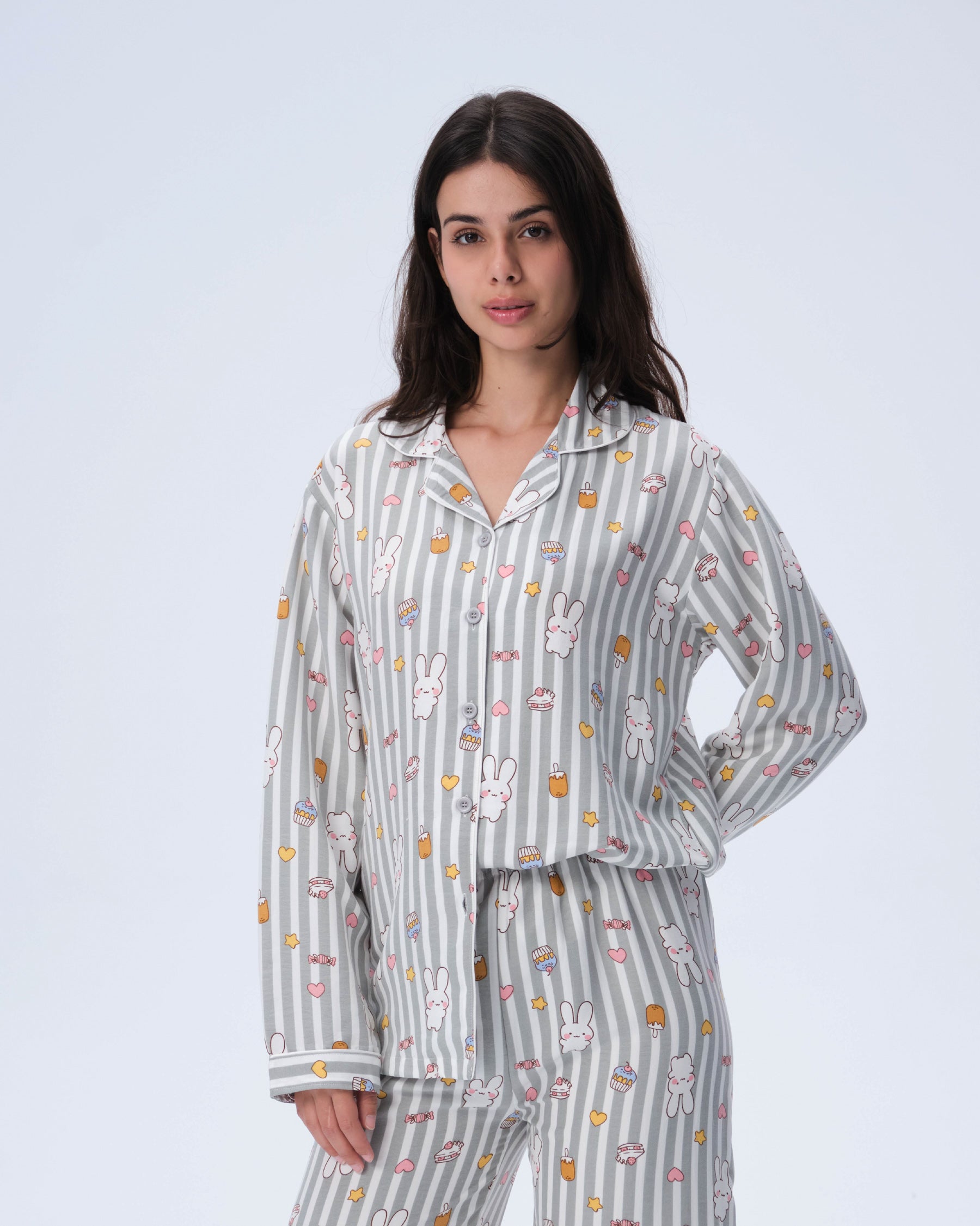 بيجامة نسائية - قطعتين (3XL-6XL)