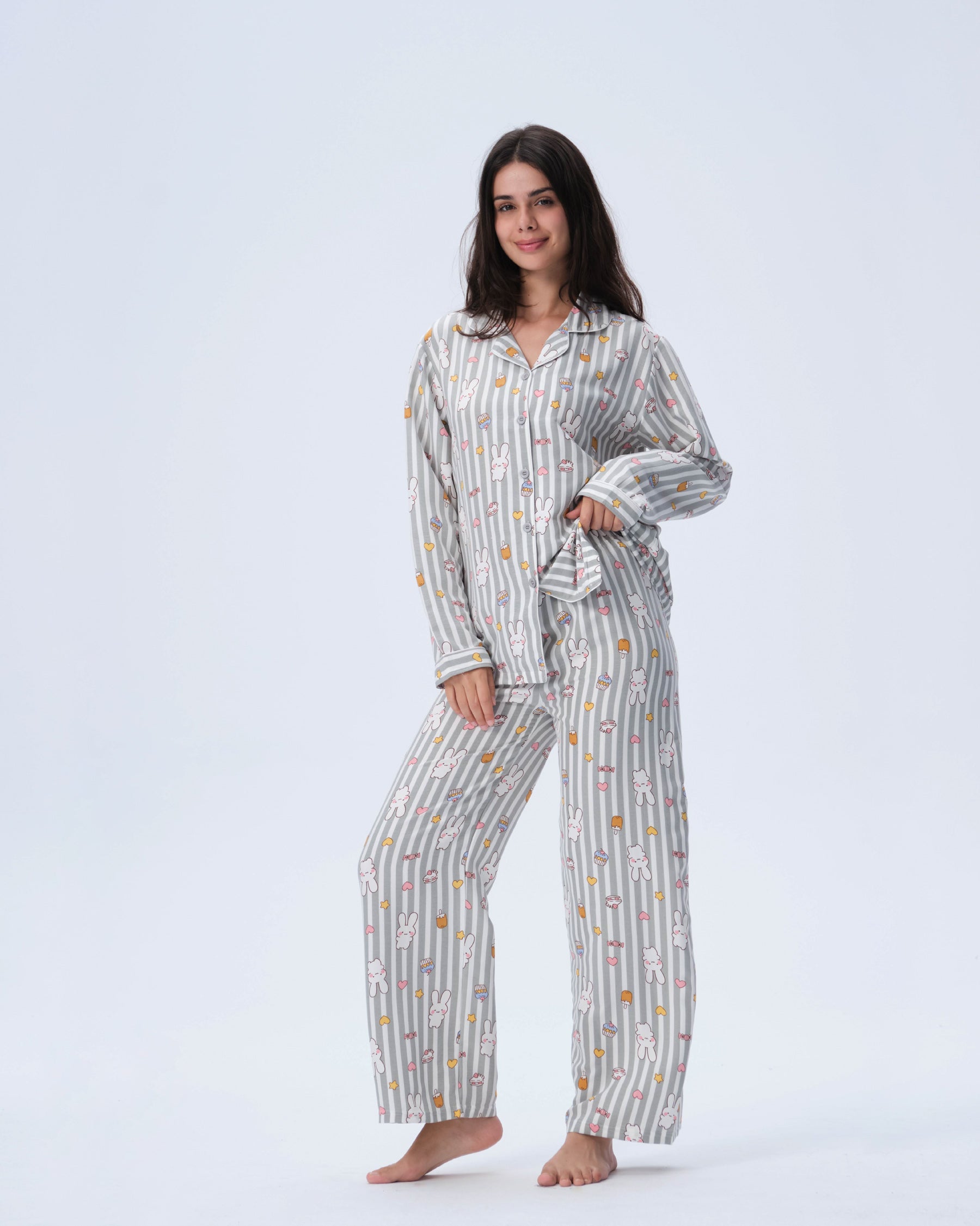 بيجامة نسائية - قطعتين (3XL-6XL)
