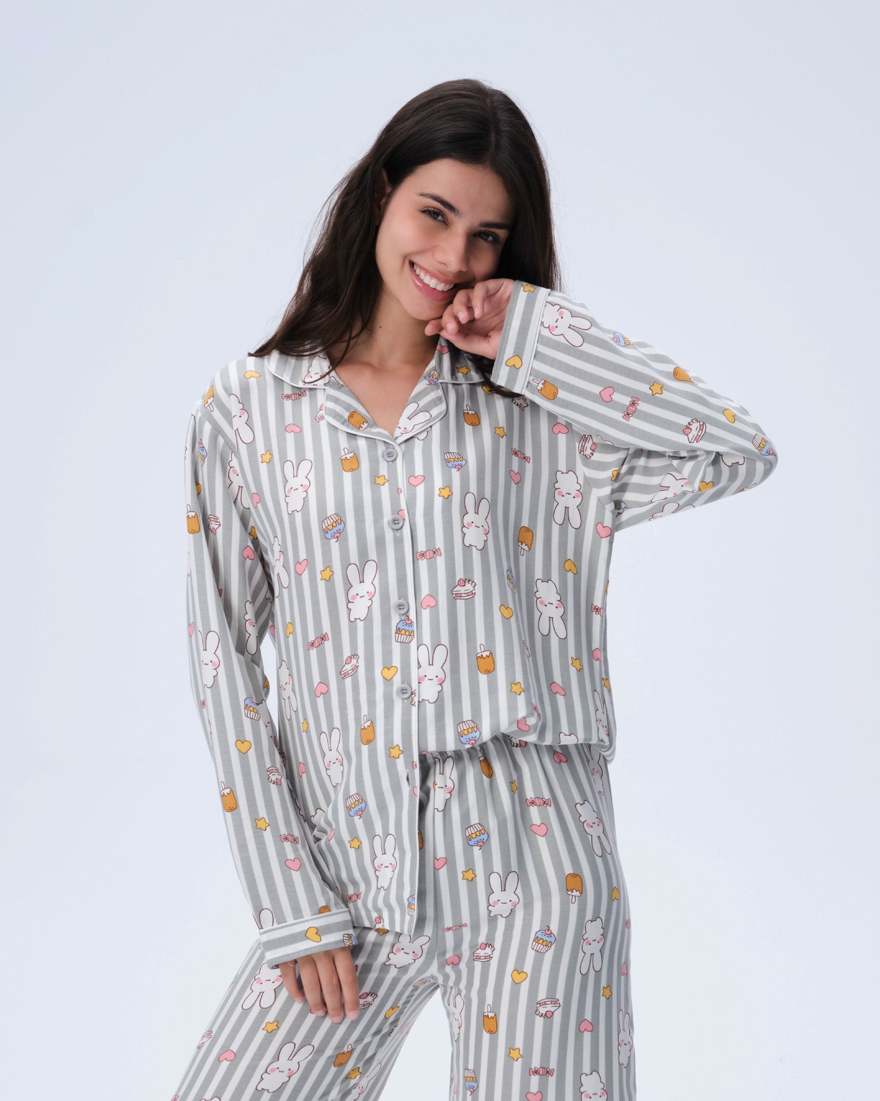 بيجامة نسائية - قطعتين (3XL-6XL)