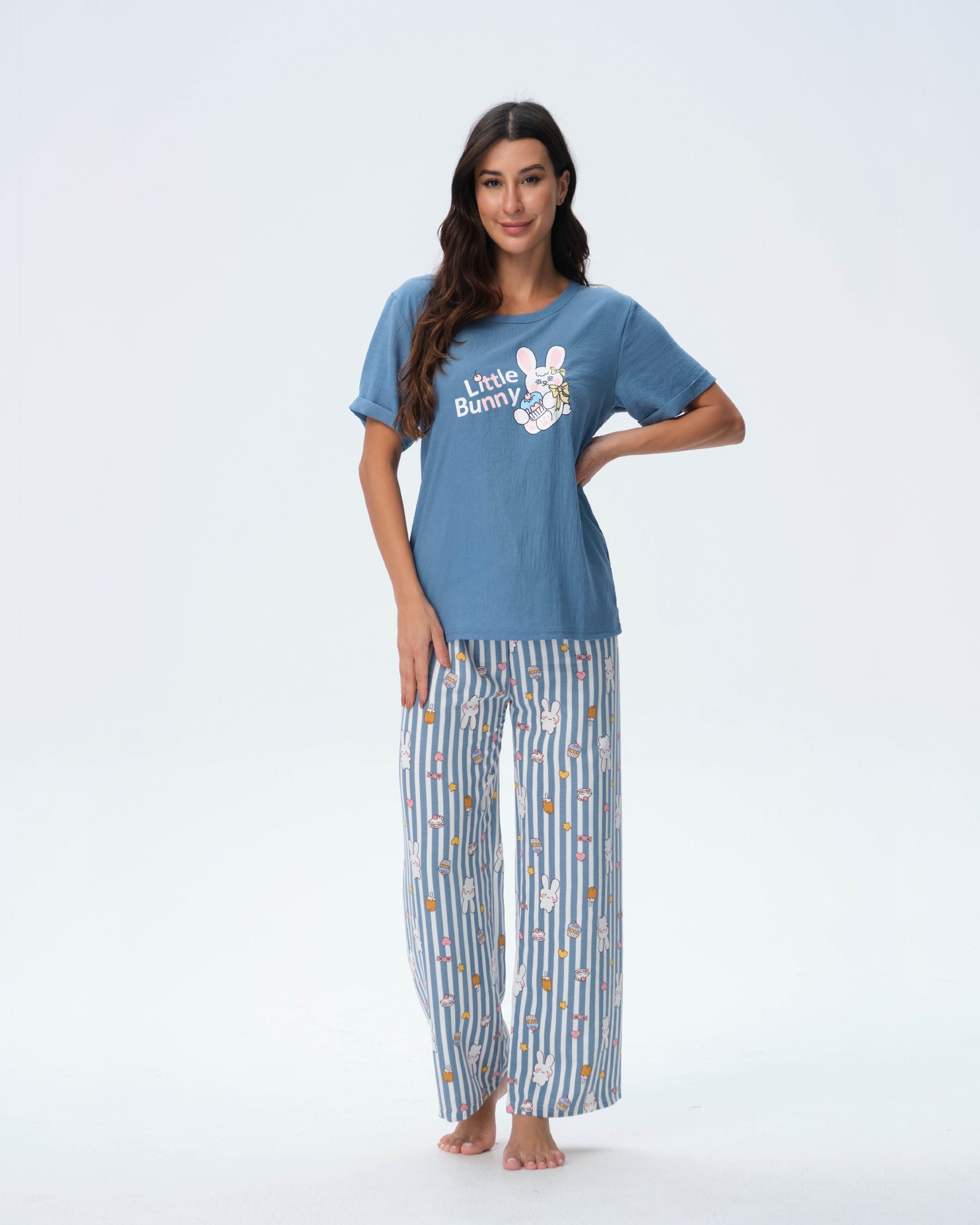 بيجامة نسائية - قطعتين (M-2XL)