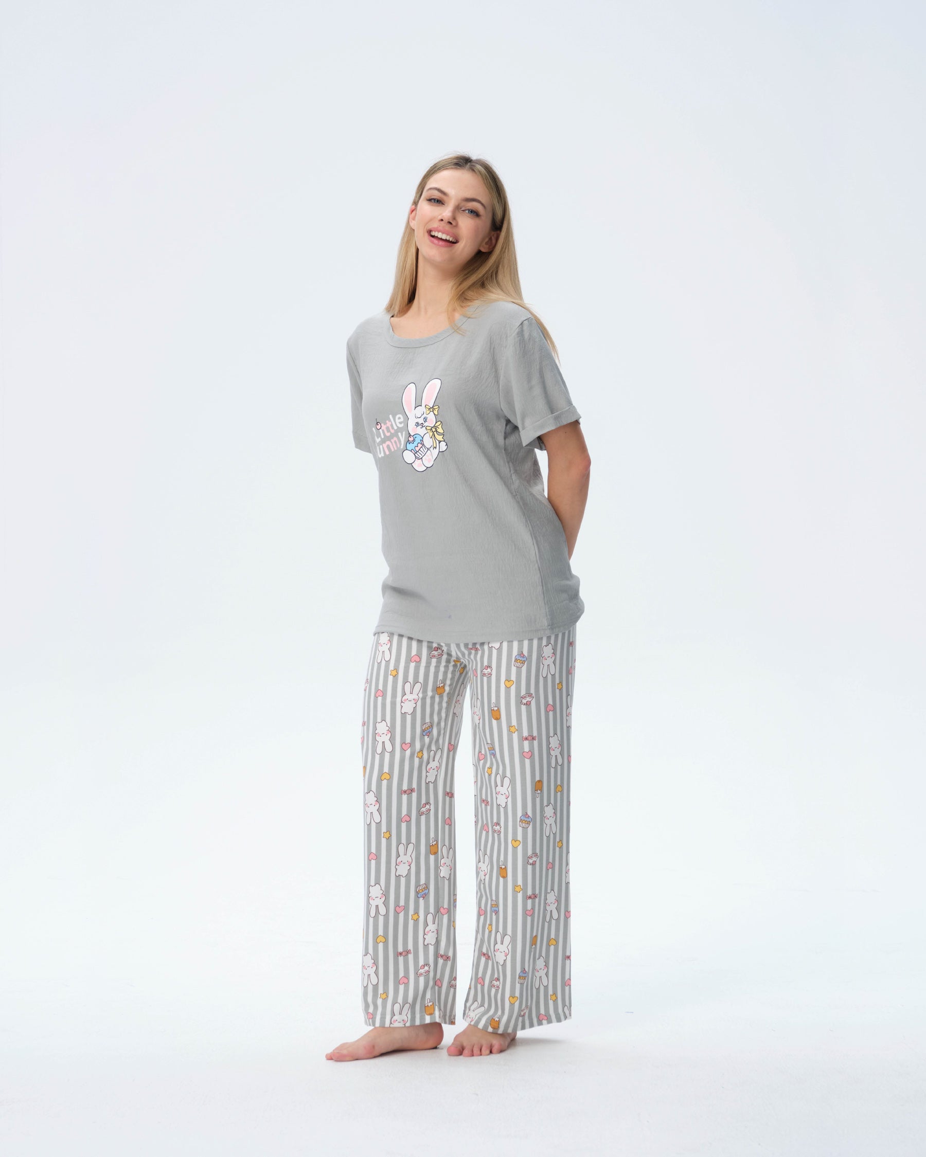 بيجامة نسائية - قطعتين (M-2XL)