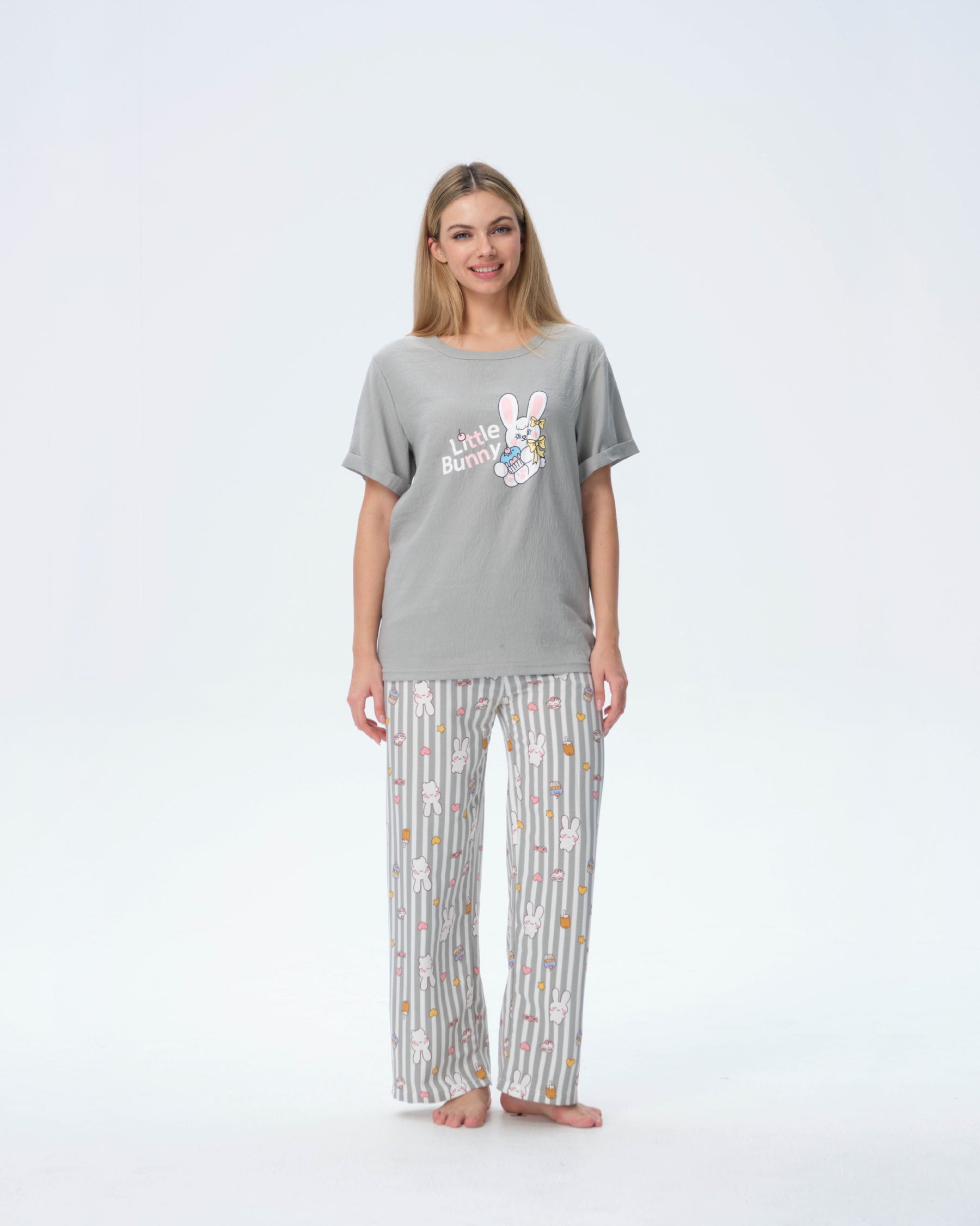 بيجامة نسائية - قطعتين (M-2XL)
