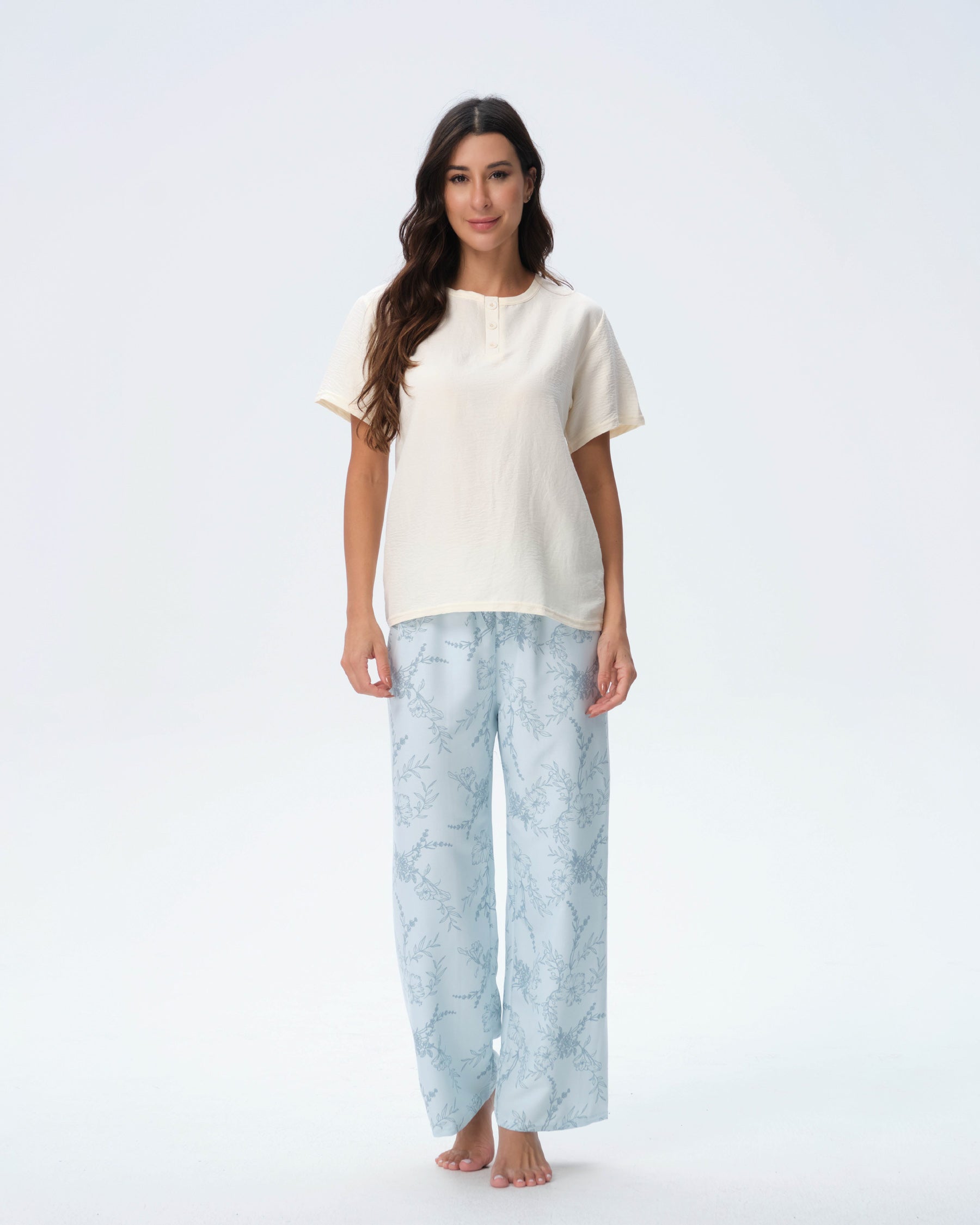 بيجامة نسائية - 3 قطع (M-2XL)