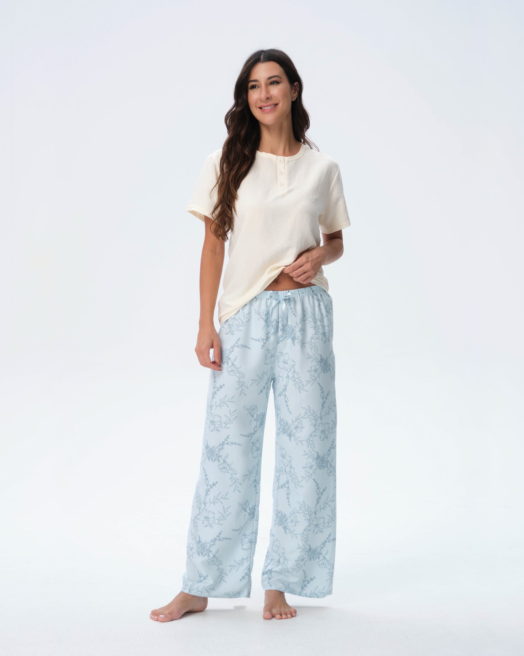 بيجامة نسائية - 3 قطع (M-2XL)