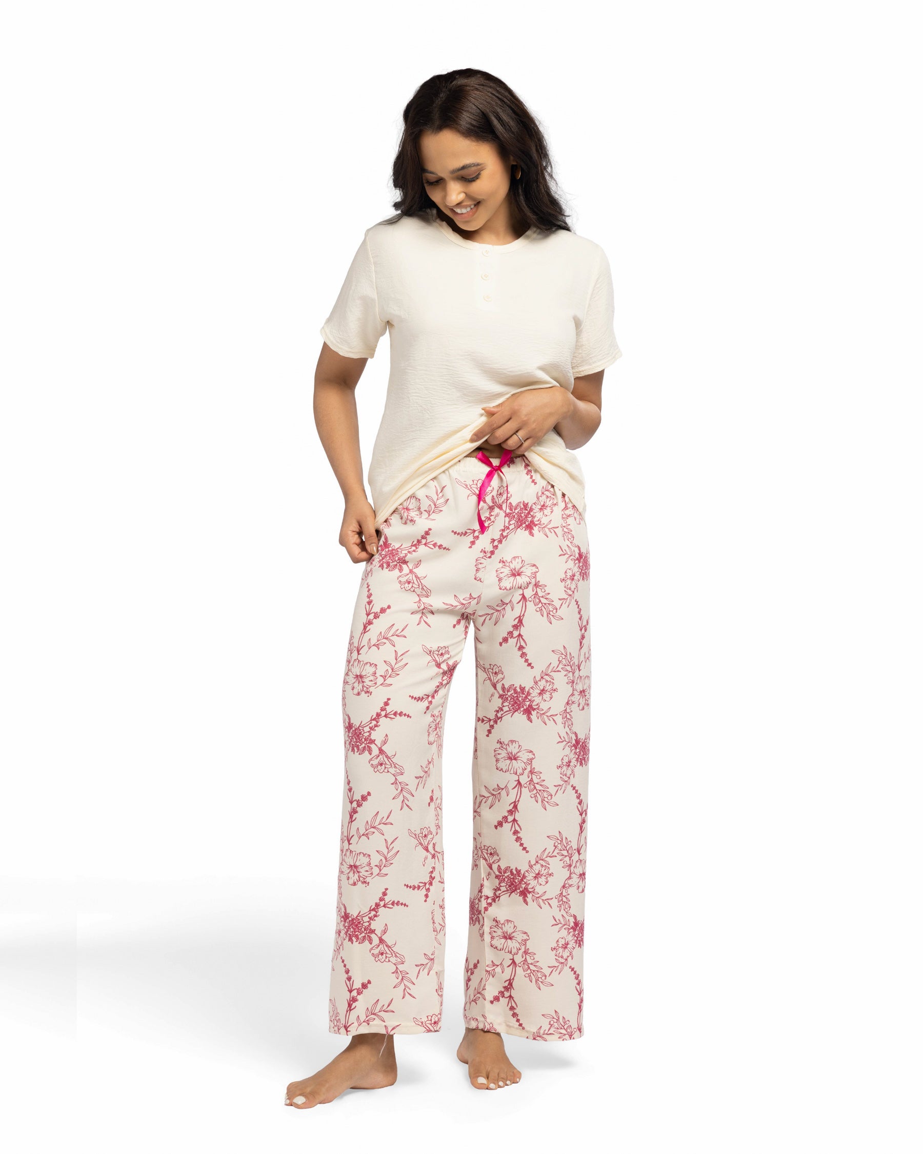 بيجامة نسائية - 3 قطع (M-2XL)