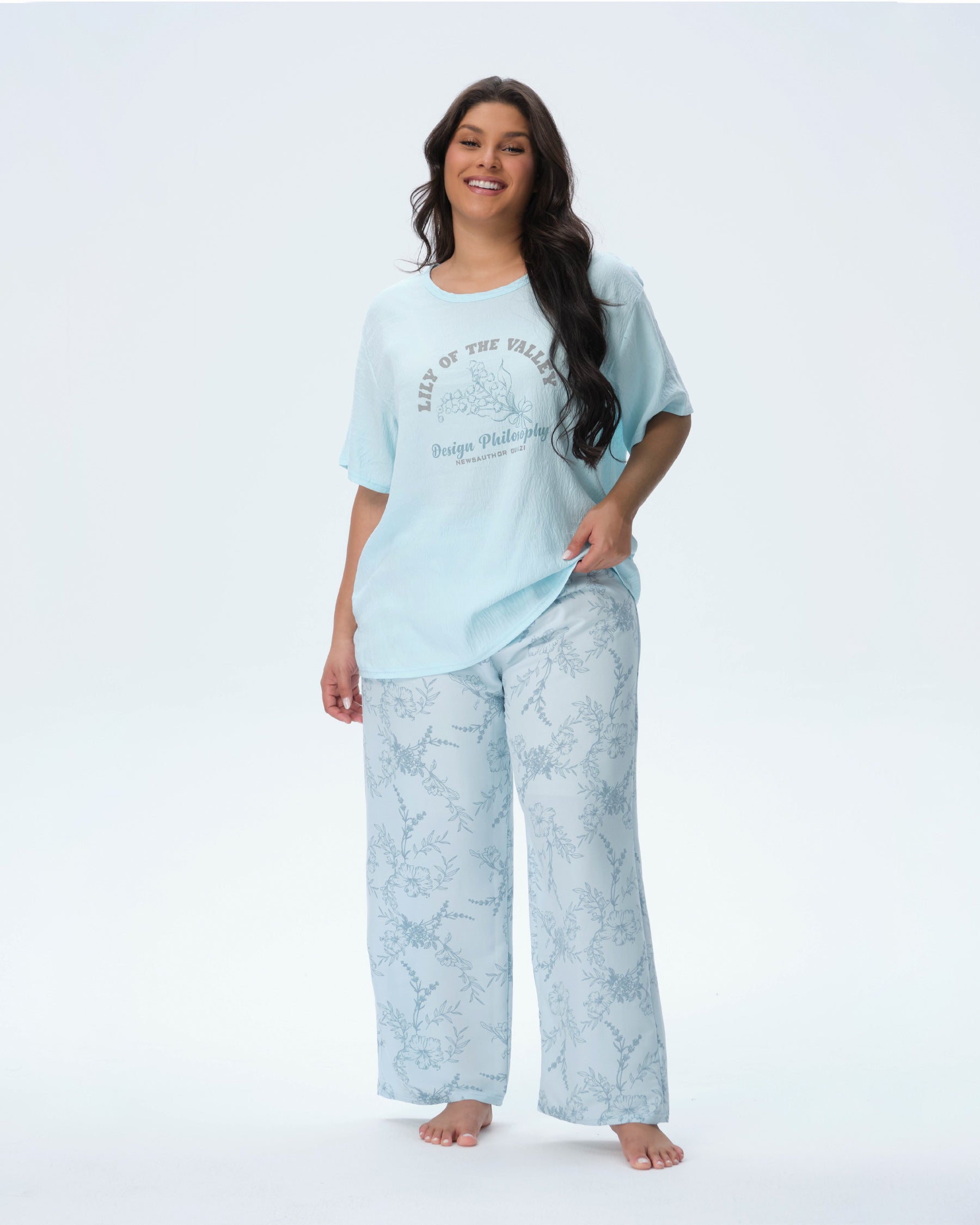 بيجامة نسائية - قطعتين (3XL-6XL)