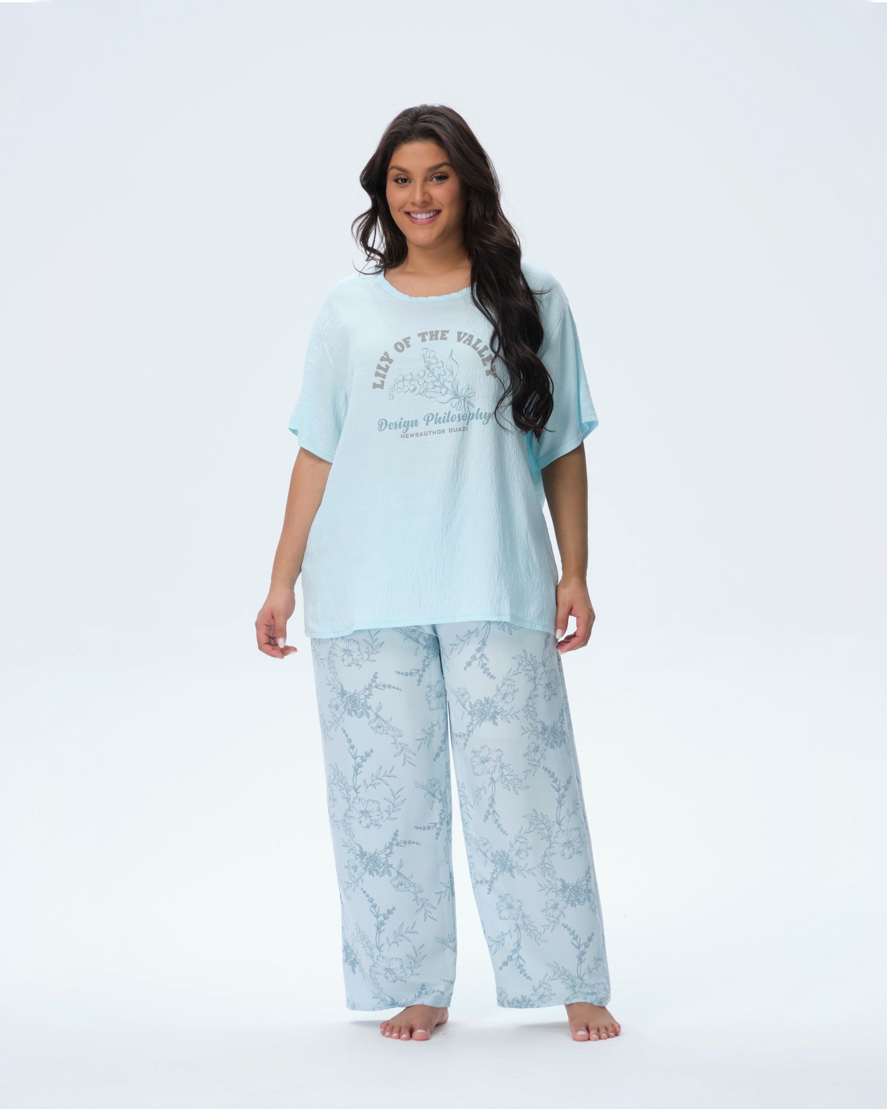 بيجامة نسائية - قطعتين (3XL-6XL)