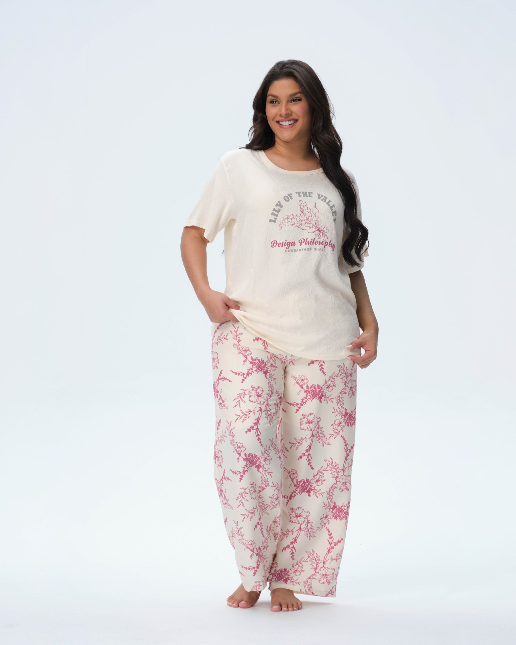 بيجامة نسائية - قطعتين (3XL-6XL)