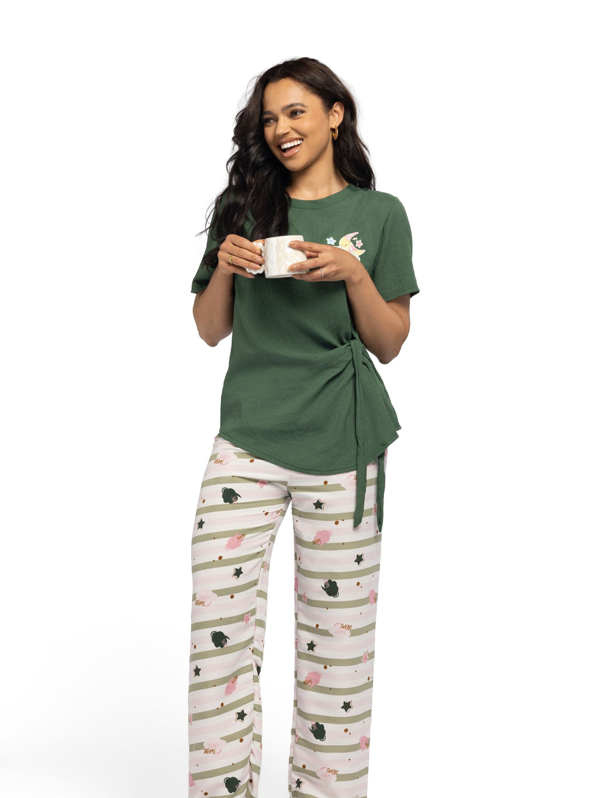 بيجامة نسائية - قطعتين (M-2XL)