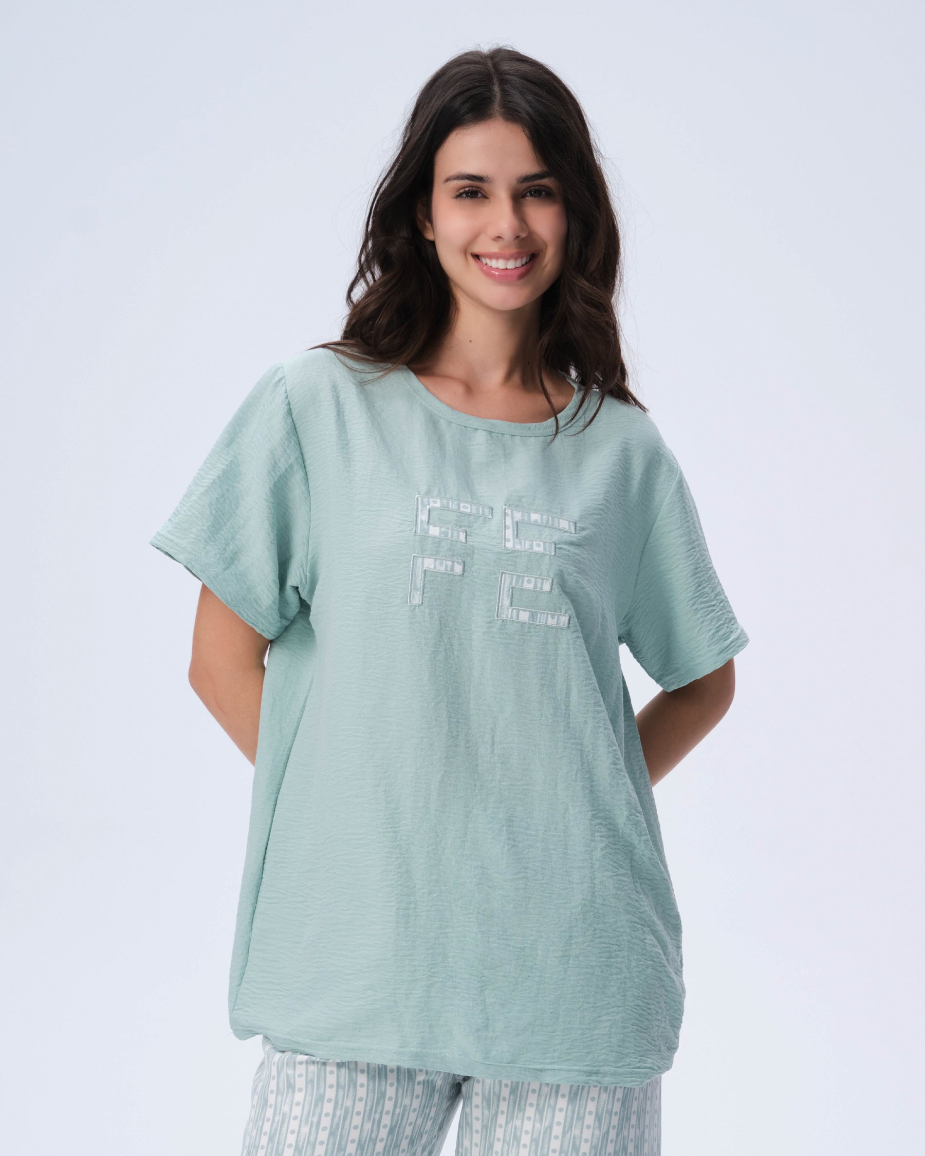 بيجامة نسائية - قطعتين (M-2XL)