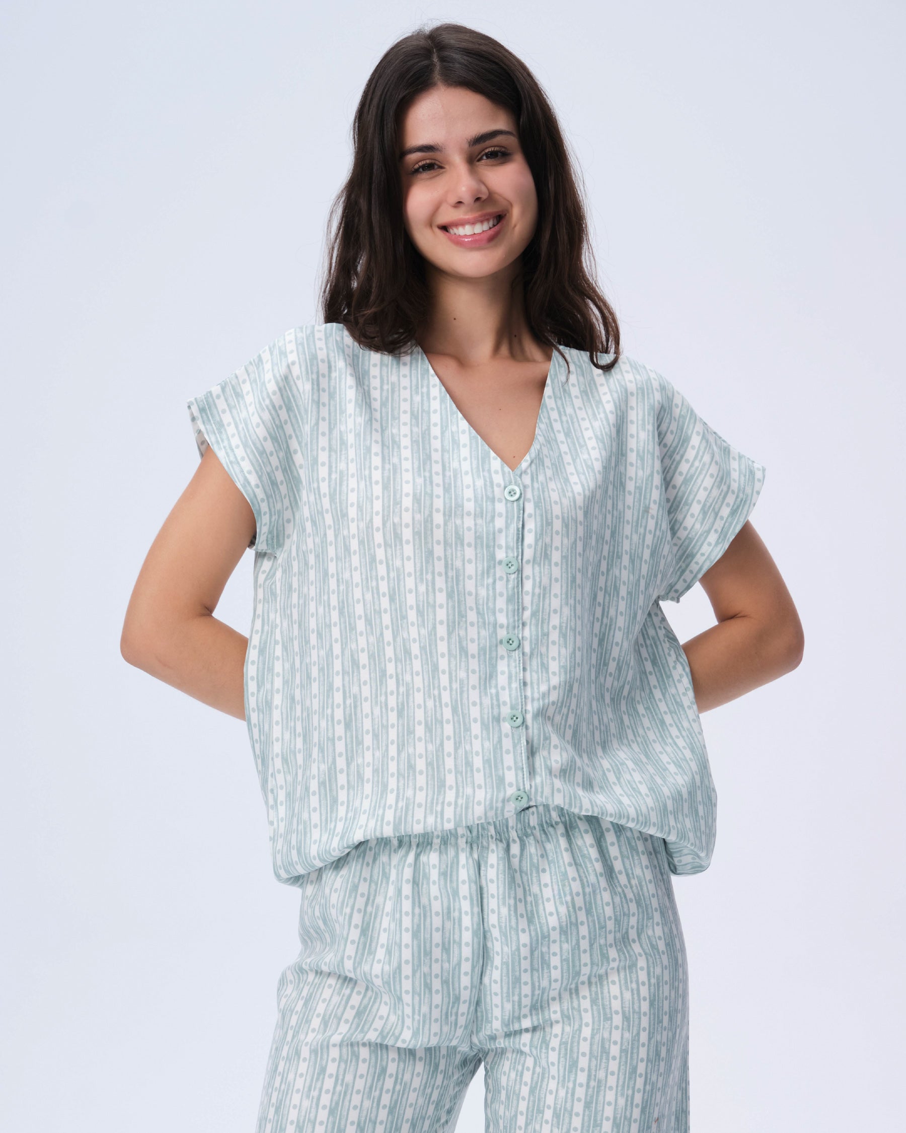 بيجامة نسائية - قطعتين (3XL-6XL)