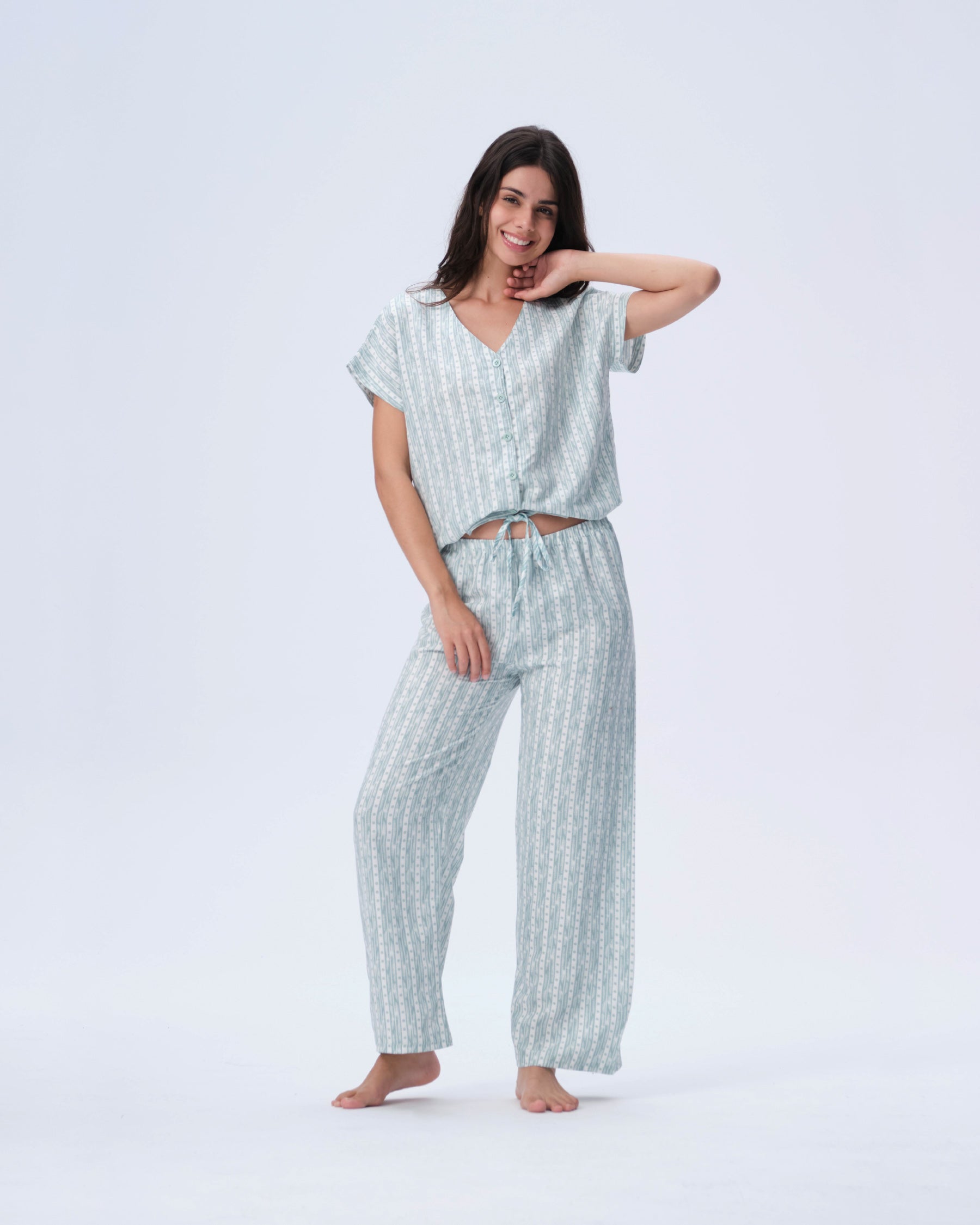 بيجامة نسائية - قطعتين (3XL-6XL)