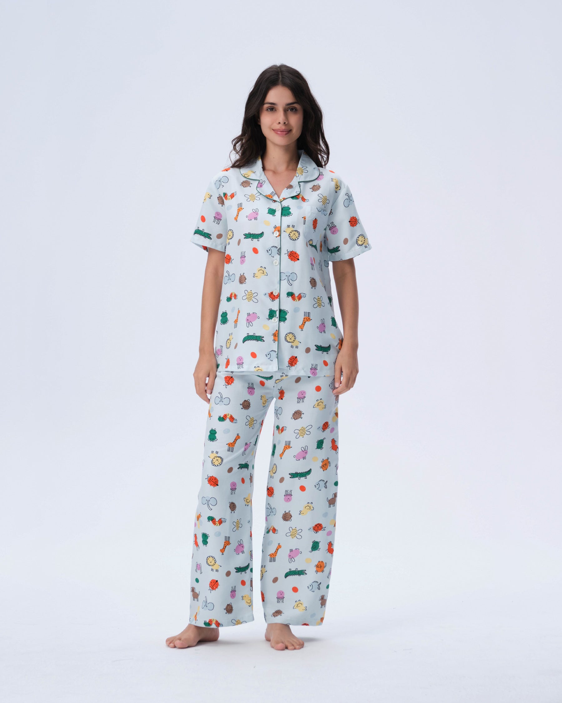 بيجامة نسائية - قطعتين (M-2XL)