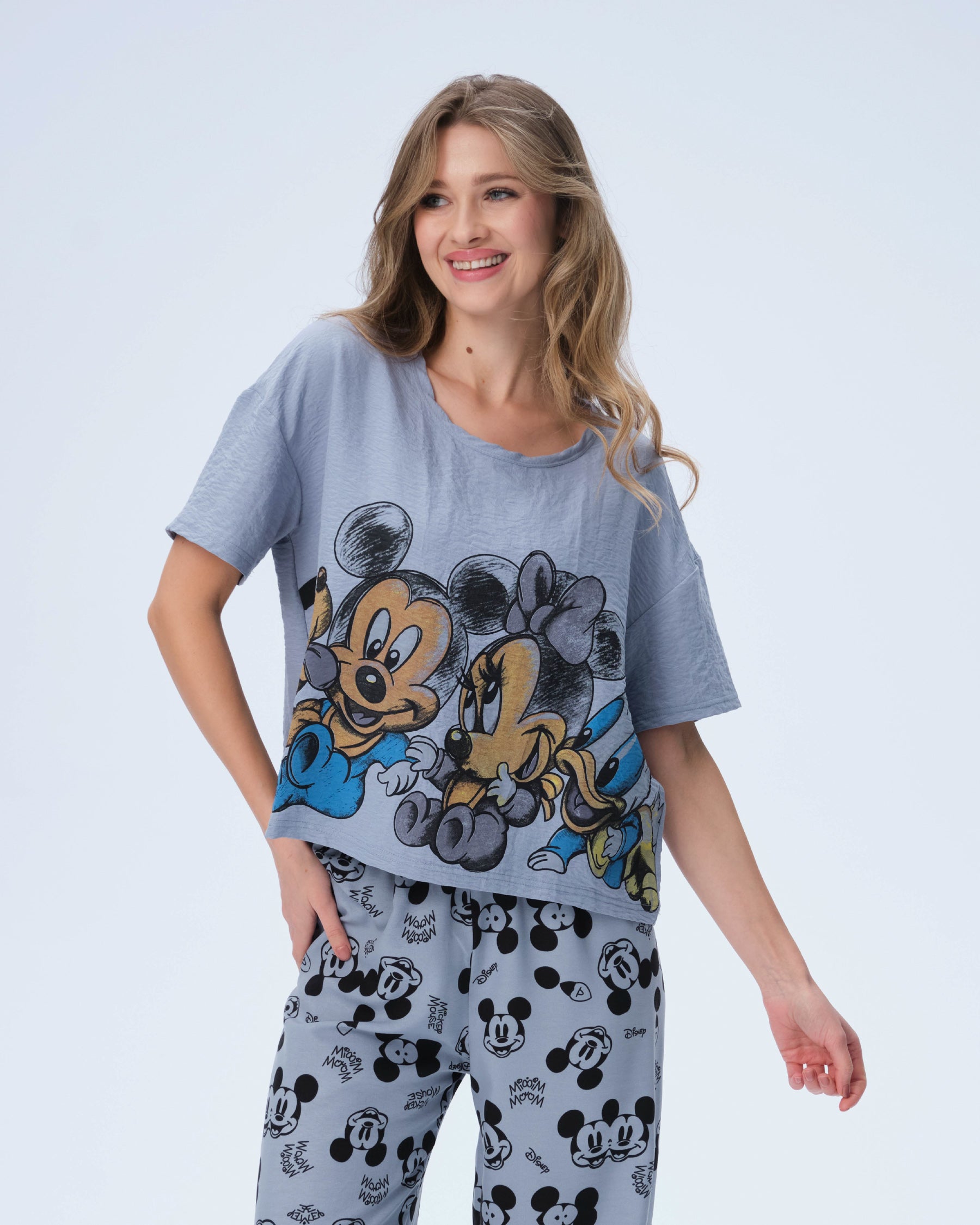 بيجامة نسائية - قطعتين (3XL-6XL)