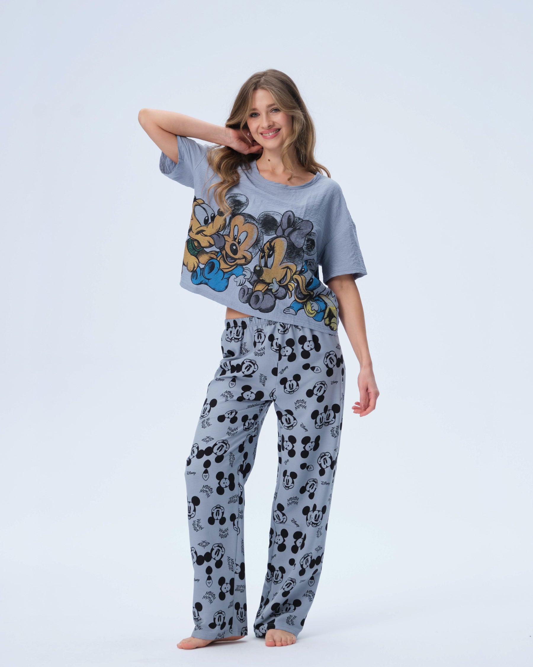 بيجامة نسائية - قطعتين (3XL-6XL)