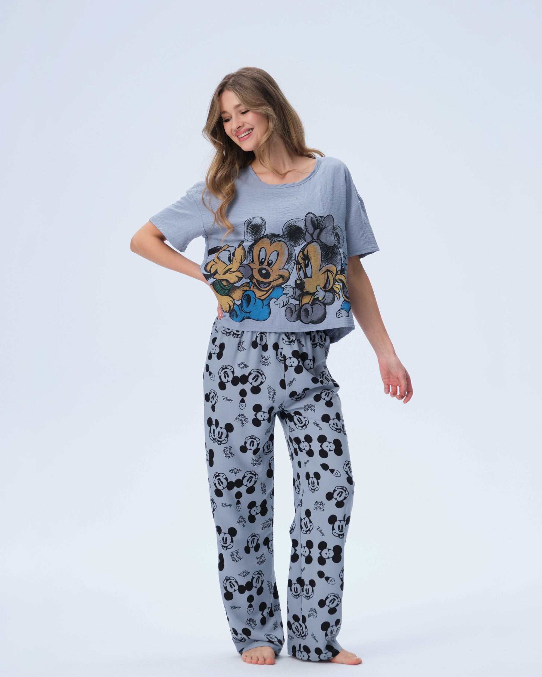 بيجامة نسائية - قطعتين (3XL-6XL)
