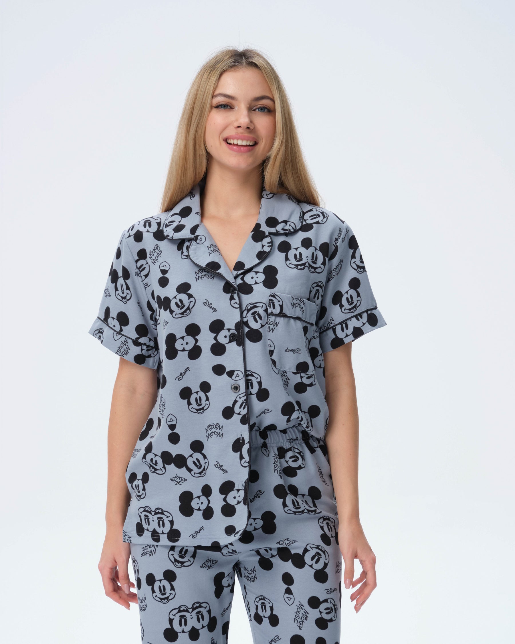 بيجامة نسائية - قطعتين (M-2XL)