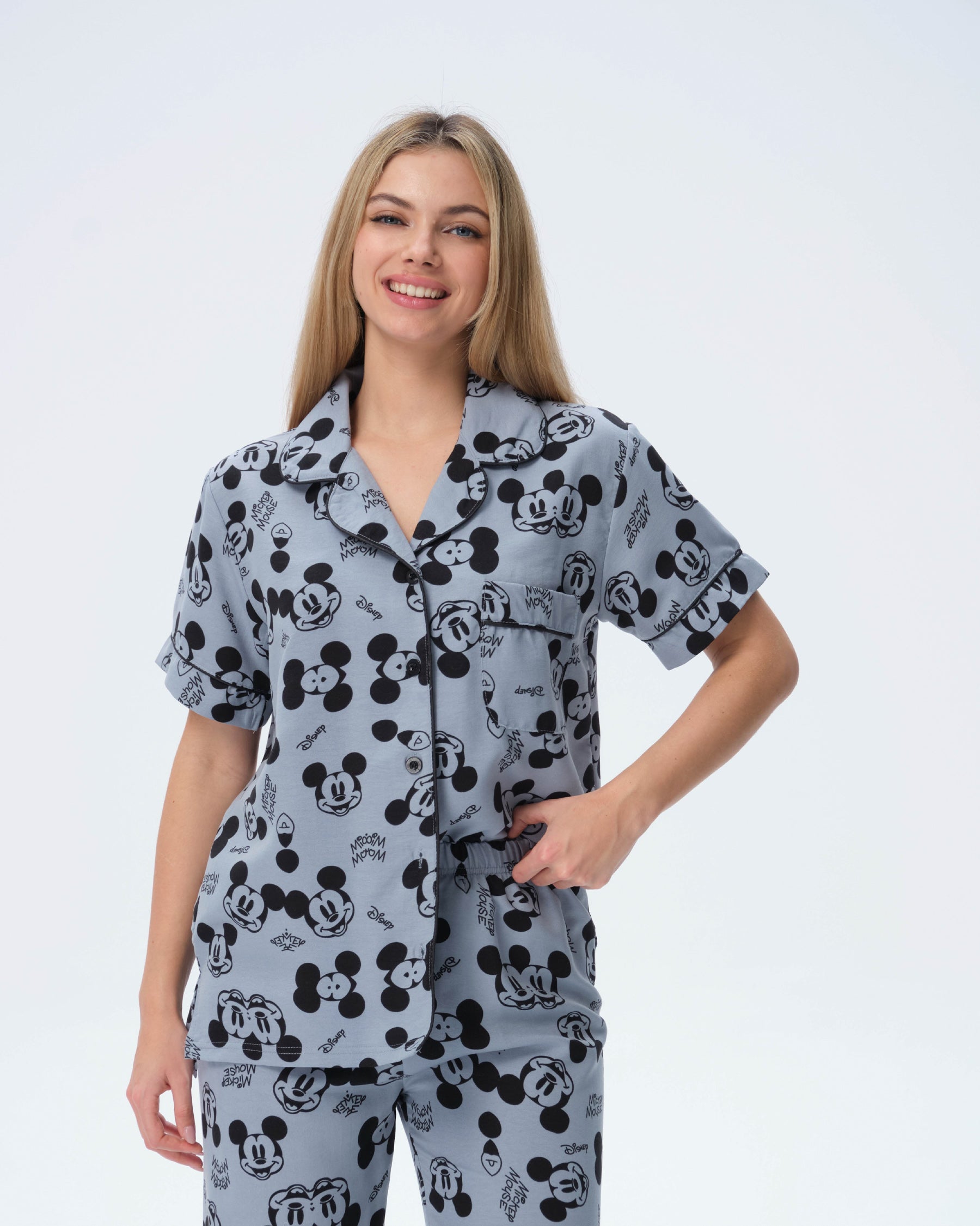 بيجامة نسائية - قطعتين (M-2XL)
