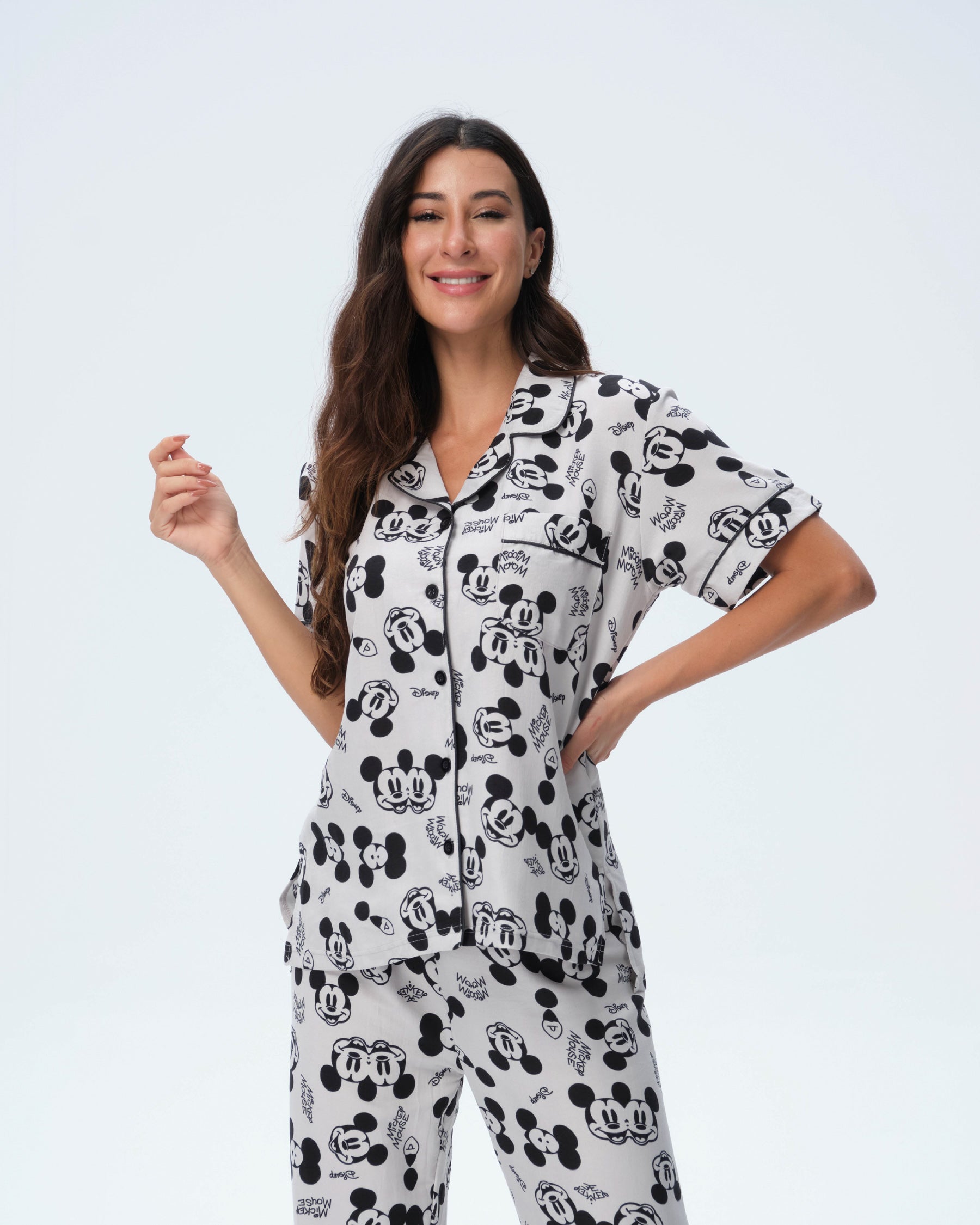 بيجامة نسائية - قطعتين (M-2XL)