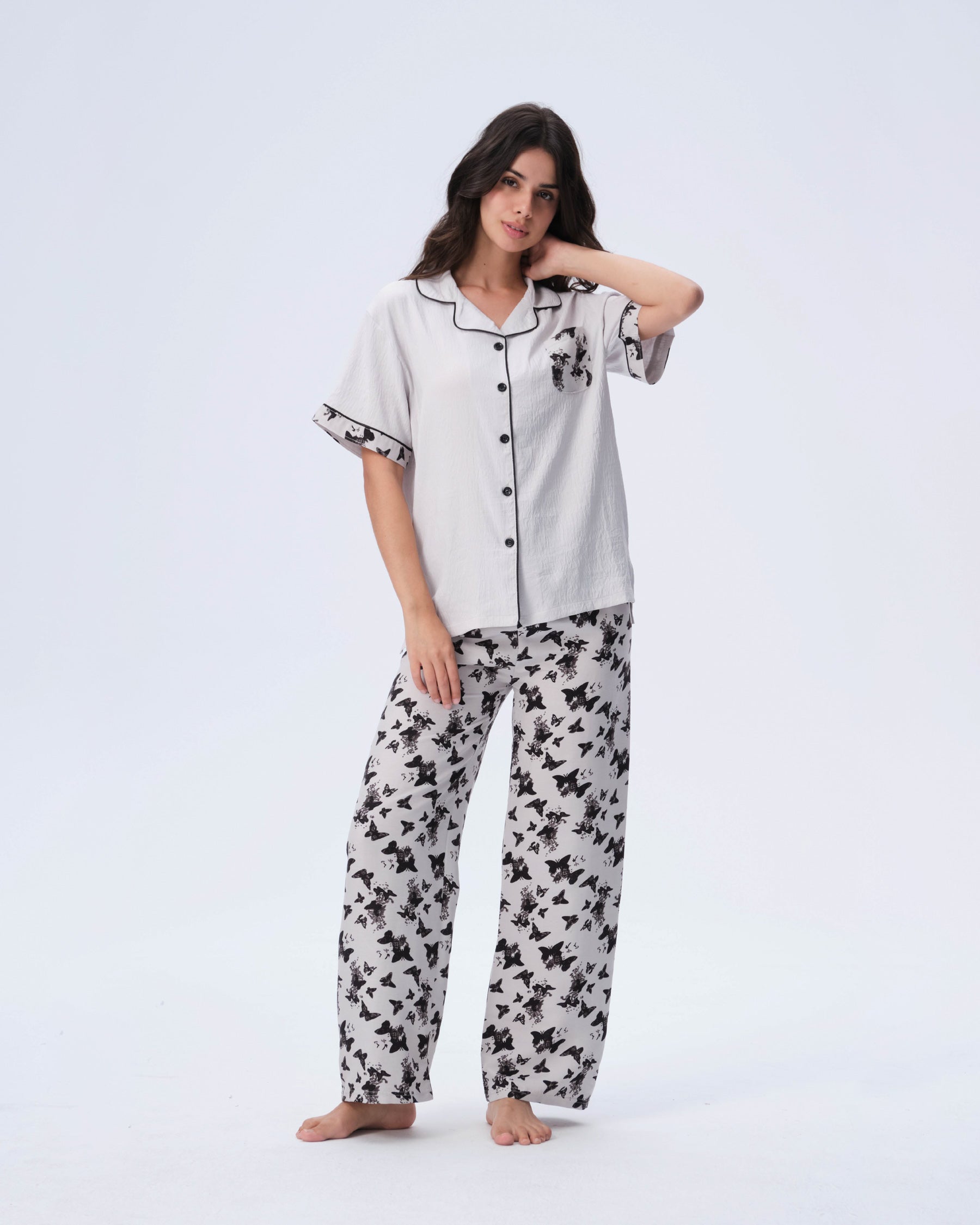 بيجامة نسائية - قطعتين (M-2XL)