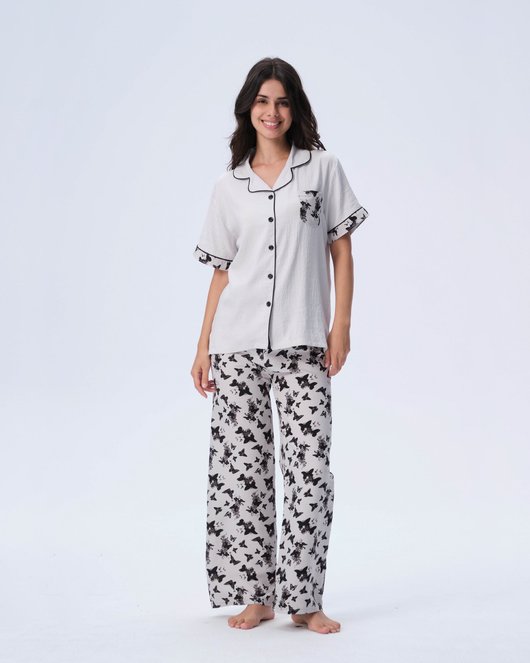 بيجامة نسائية - قطعتين (M-2XL)