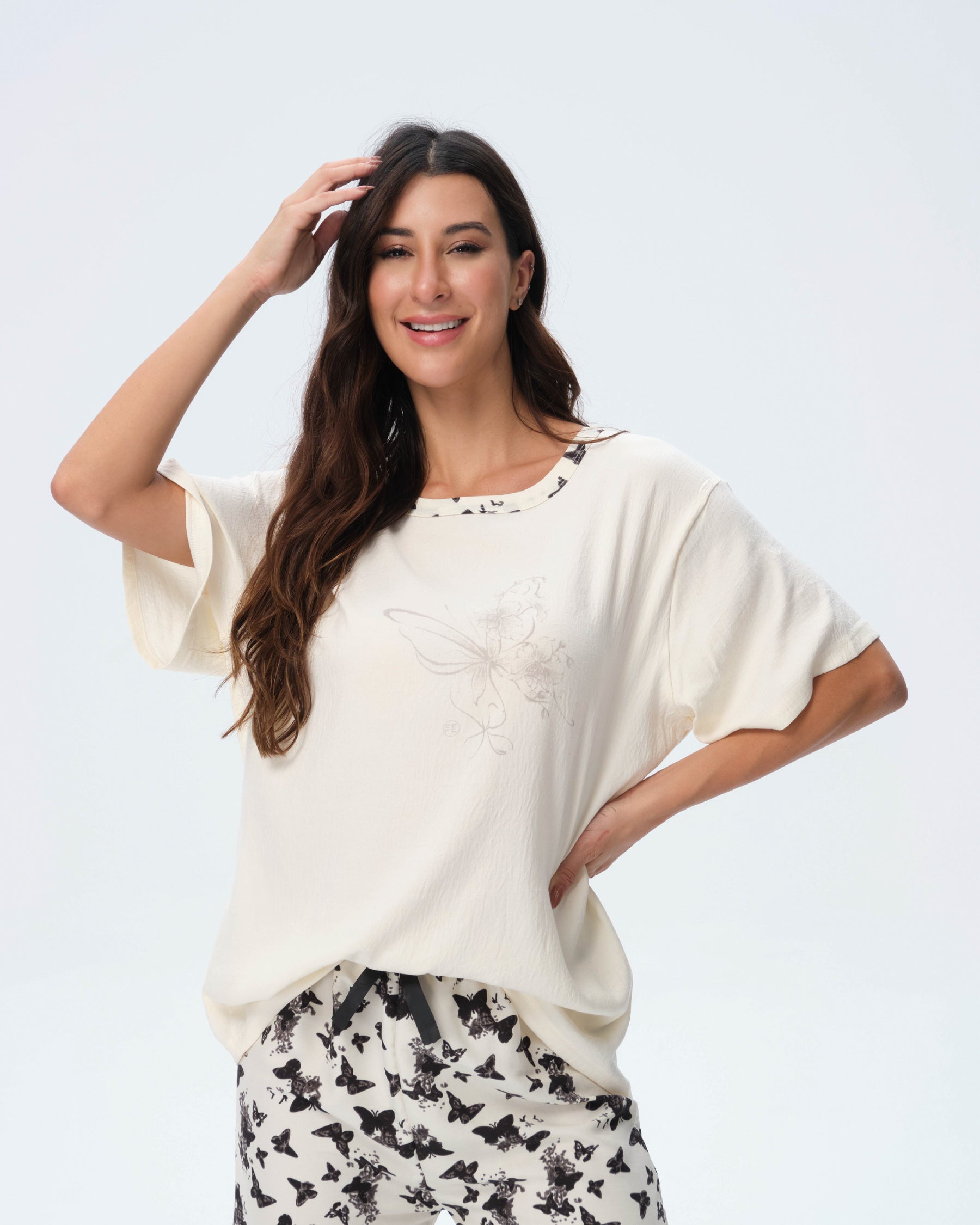 بيجامة نسائية - قطعتين (3XL-6XL)