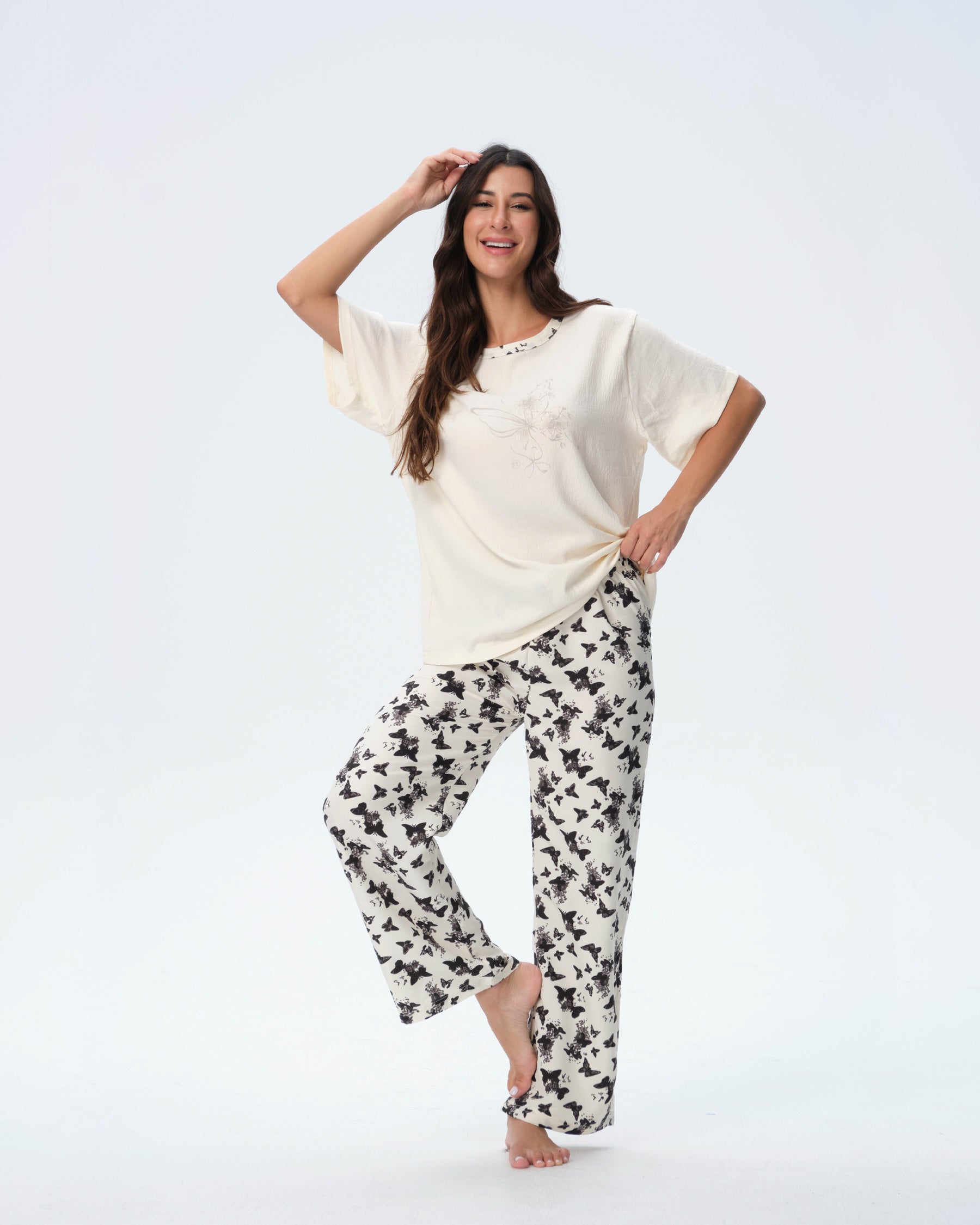 بيجامة نسائية - قطعتين (3XL-6XL)