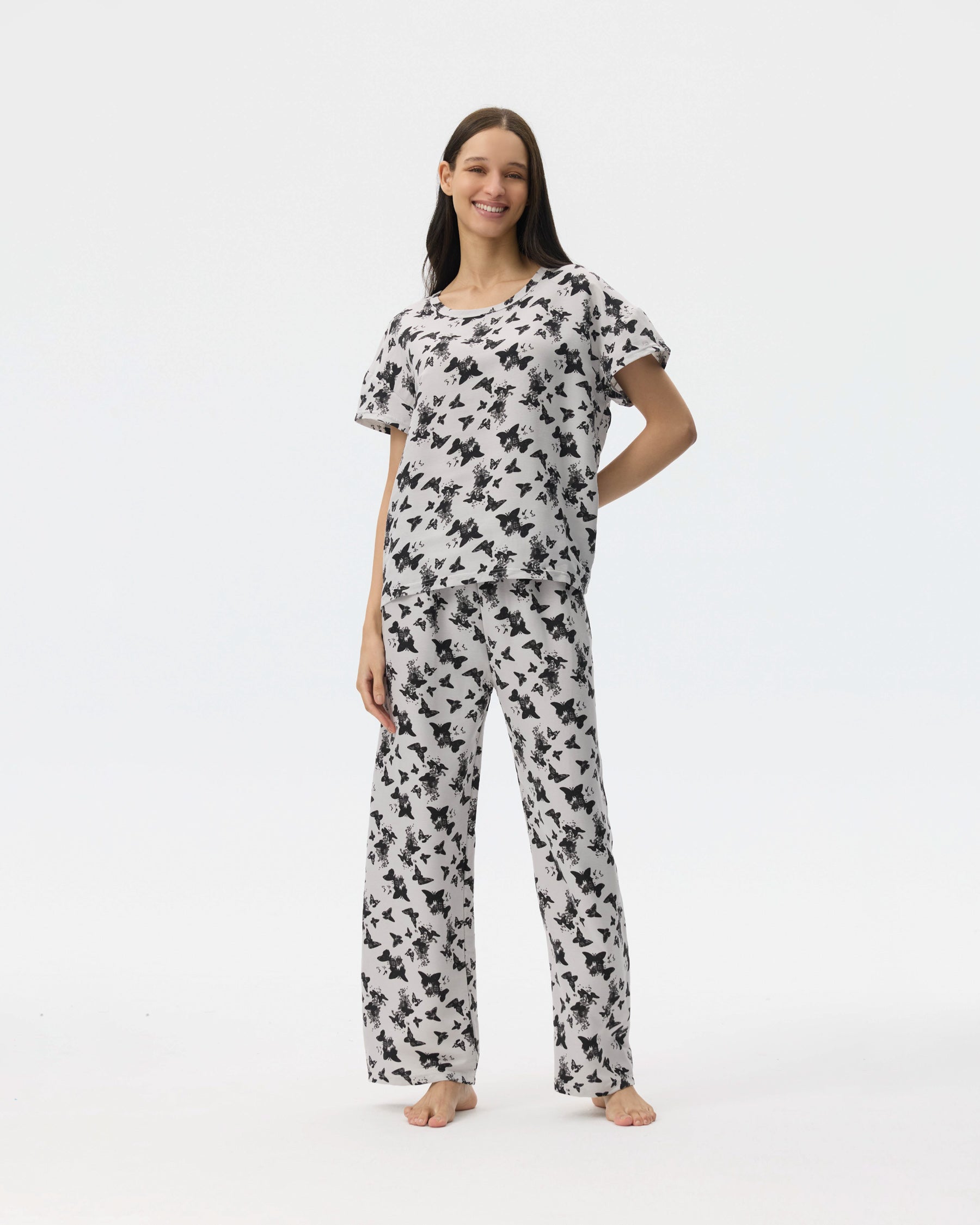 بيجامة نسائية - قطعتين (M-2XL)