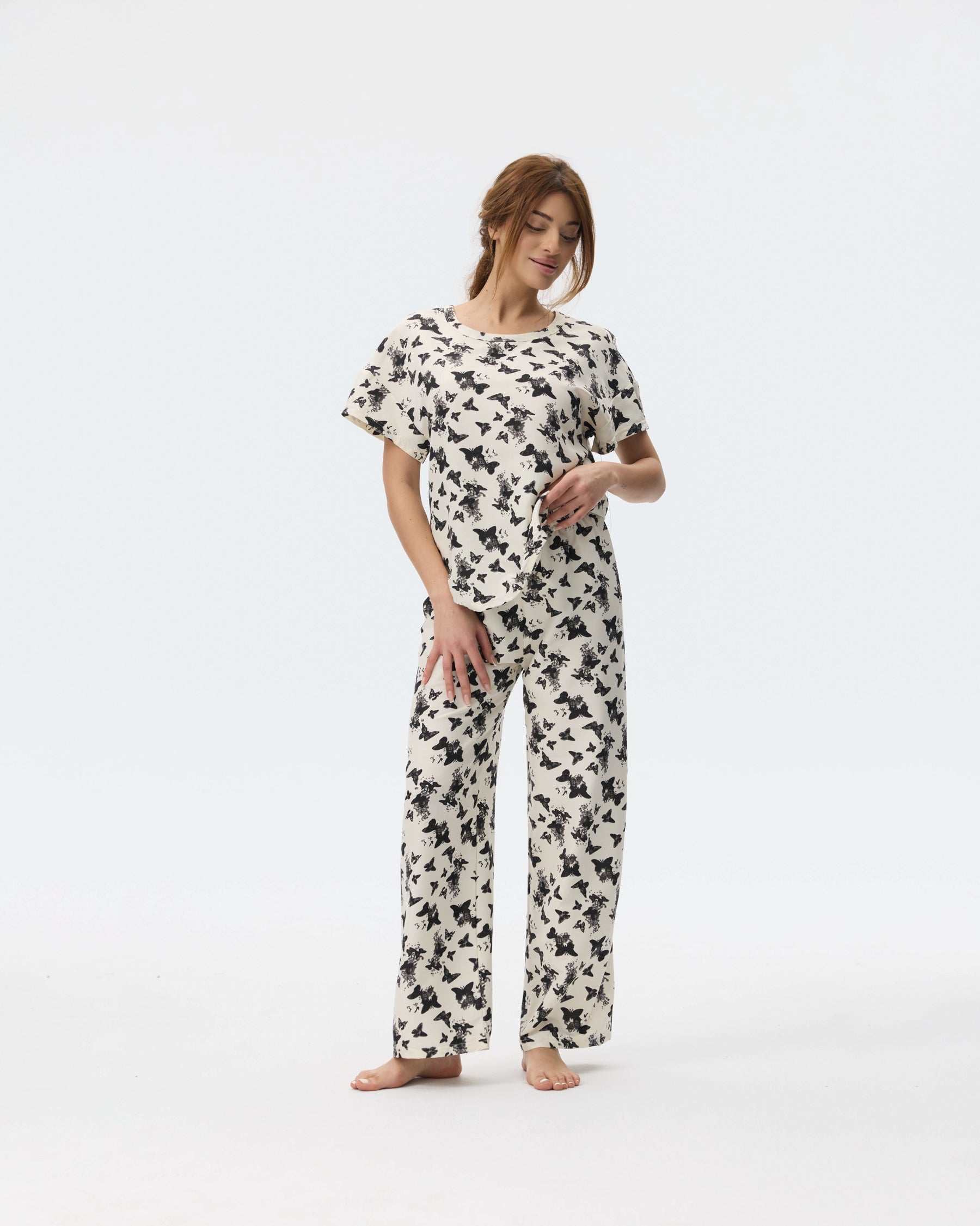 بيجامة نسائية - قطعتين (M-2XL)