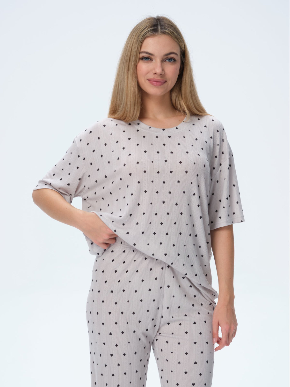 بيجامة نسائية - قطعتين (M-2XL)