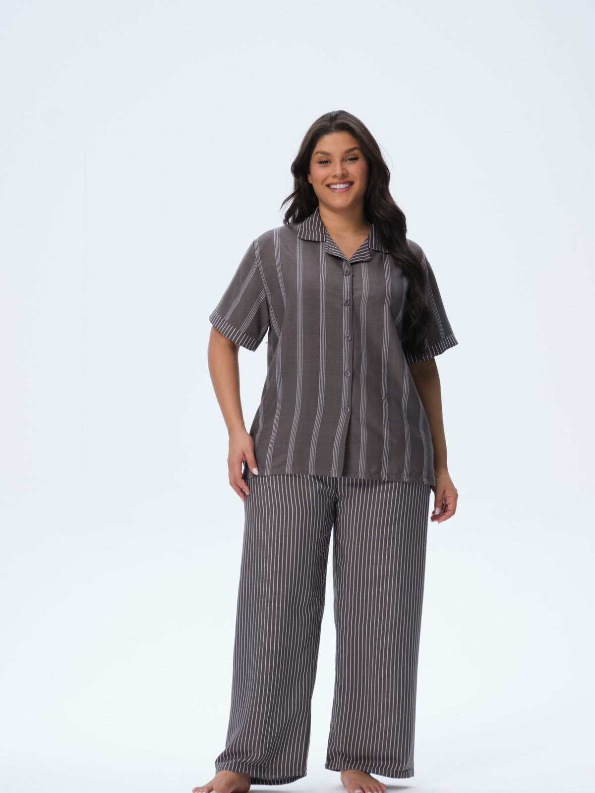 بيجامة نسائية - قطعتين (3XL-6XL)