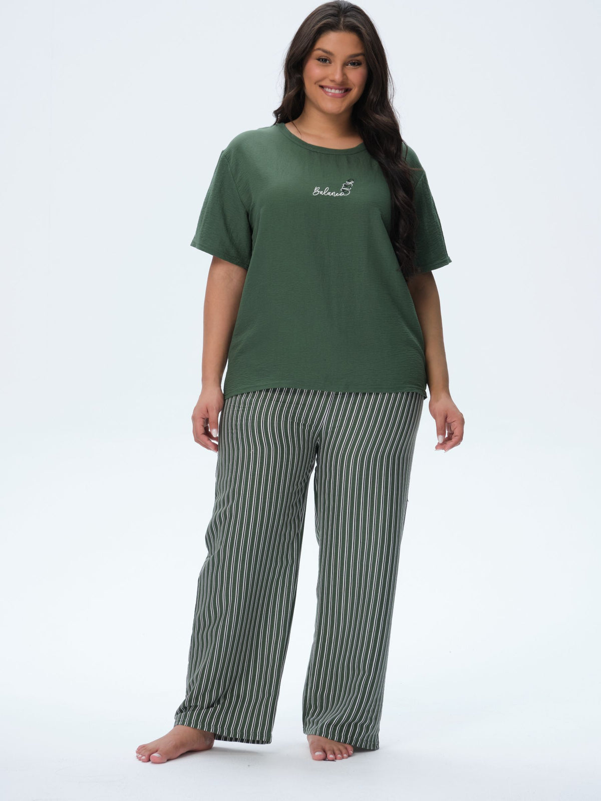 بيجامة نسائية - قطعتين (3XL-6XL)