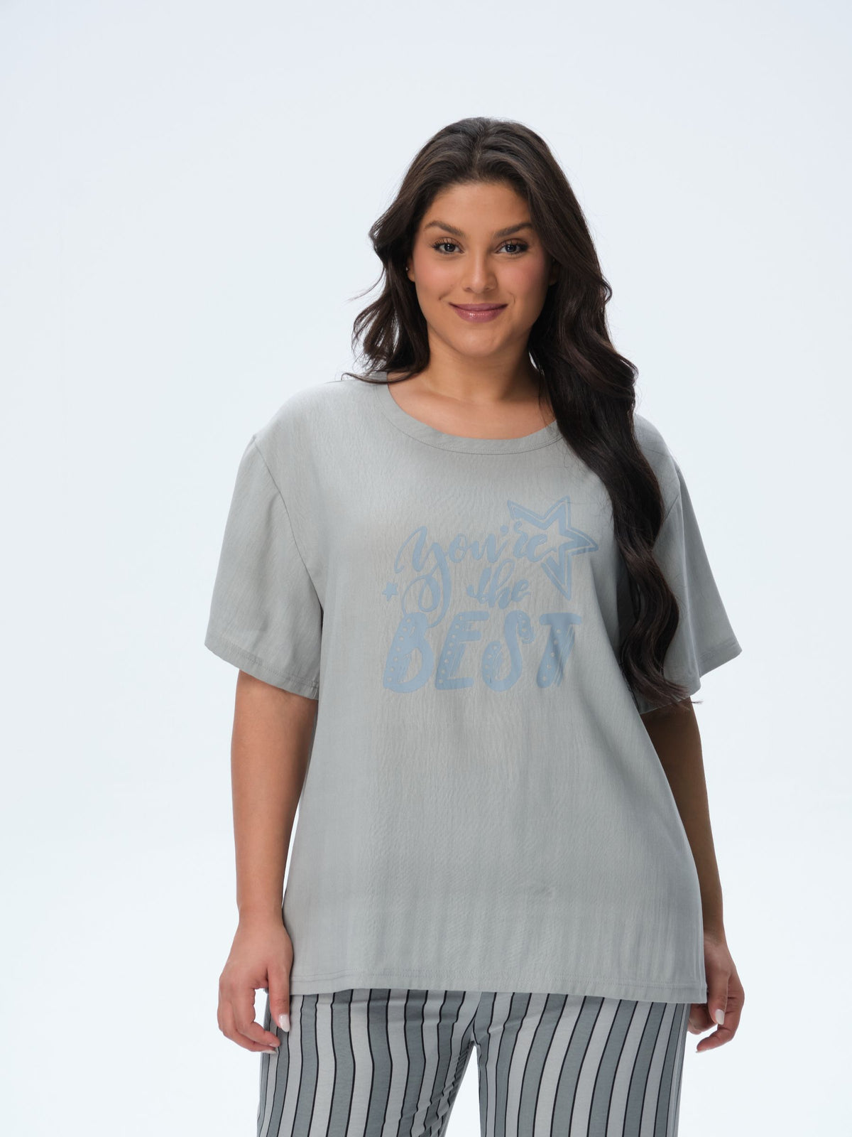بيجامة نسائية - قطعتين (3XL-6XL)