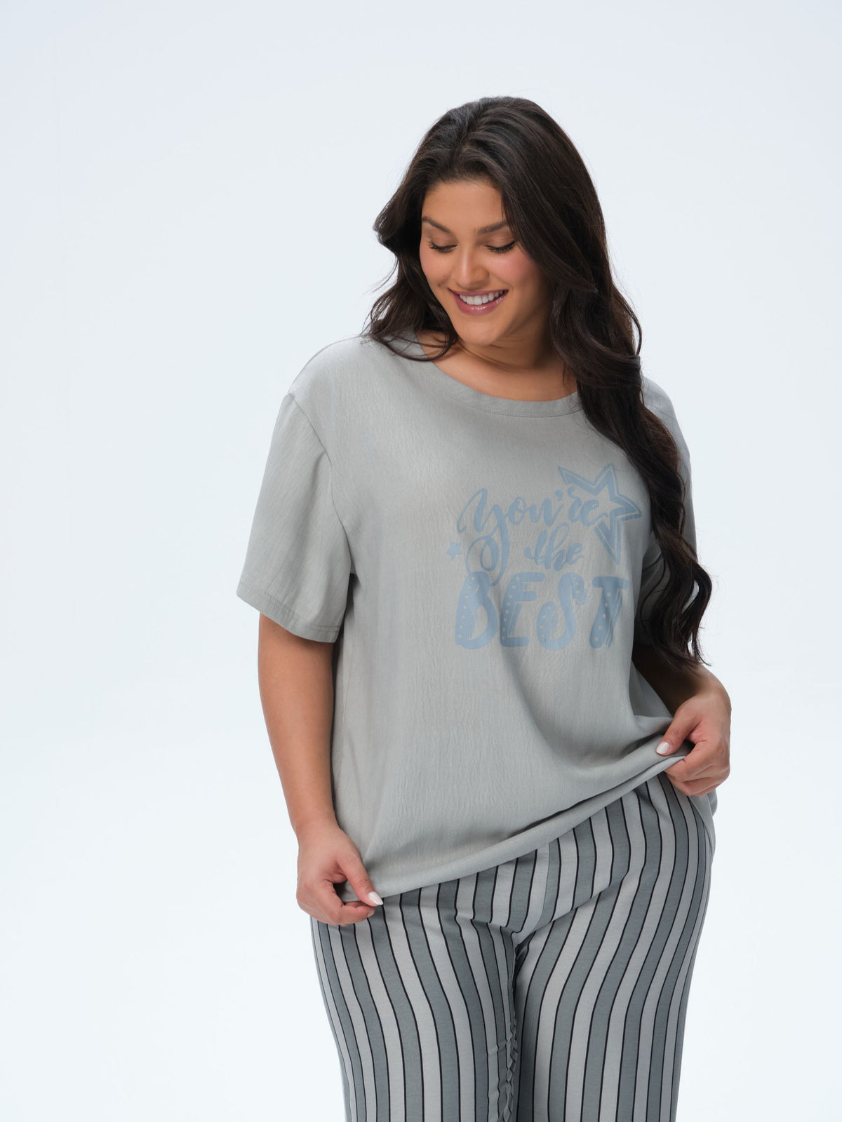 بيجامة نسائية - قطعتين (3XL-6XL)