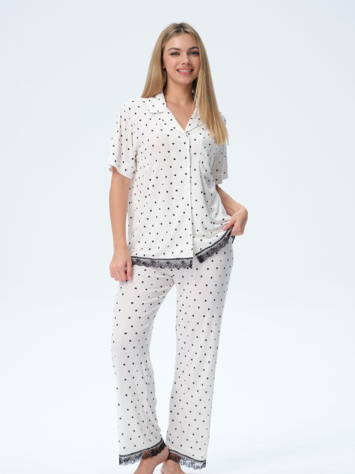 بيجامة نسائية - قطعتين (M-2XL)