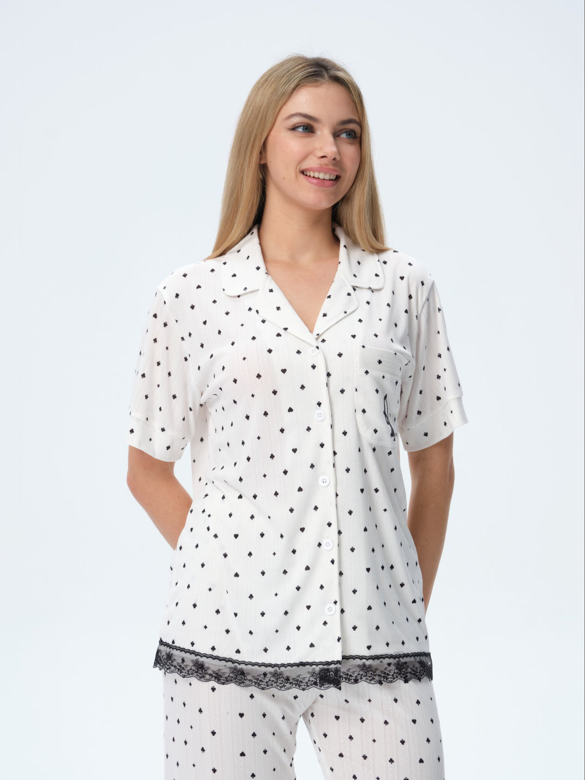 بيجامة نسائية - قطعتين (M-2XL)