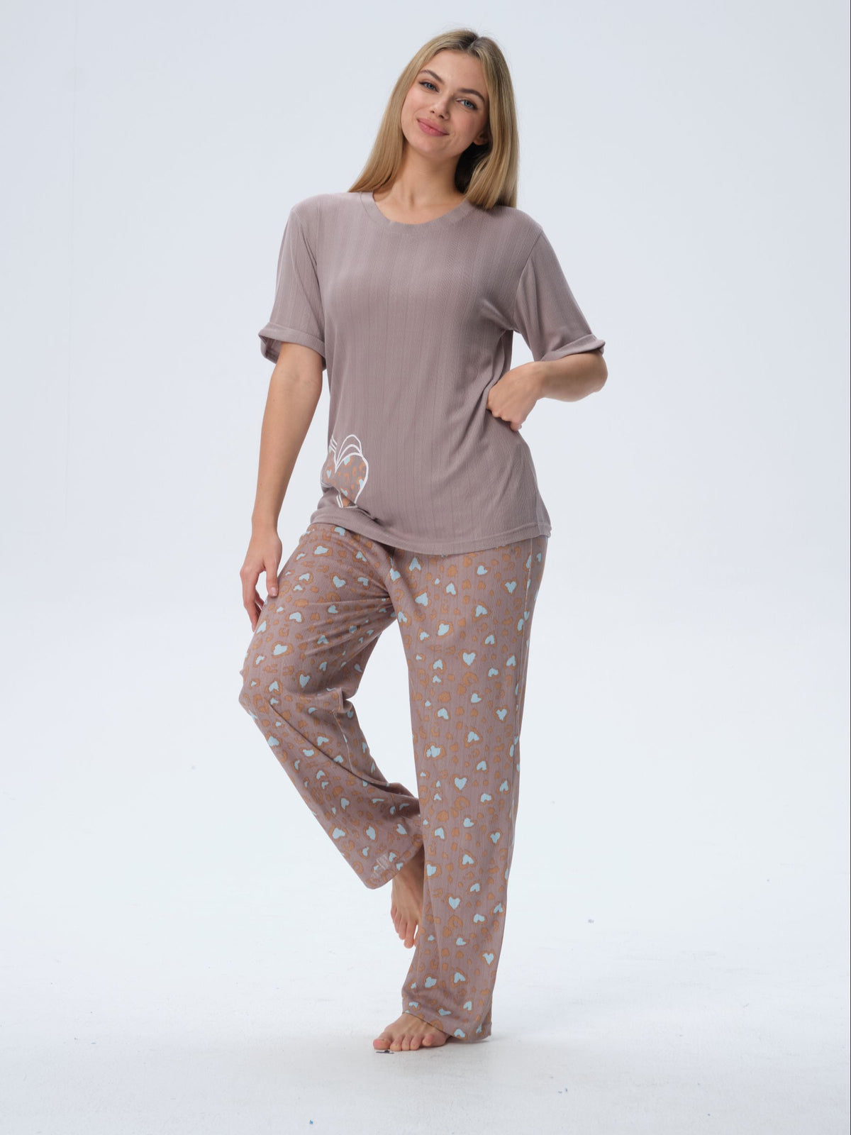 بيجامة نسائية - قطعتين (3XL-6XL)