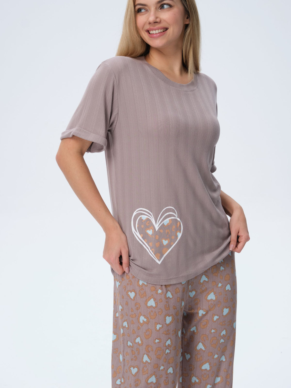 بيجامة نسائية - قطعتين (3XL-6XL)