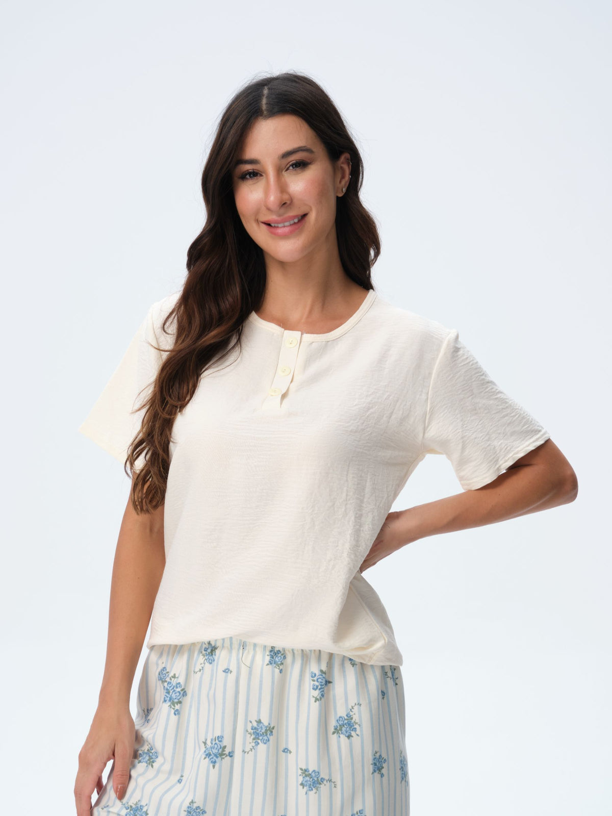 بيجامة نسائية - 3 قطع (3XL-6XL)