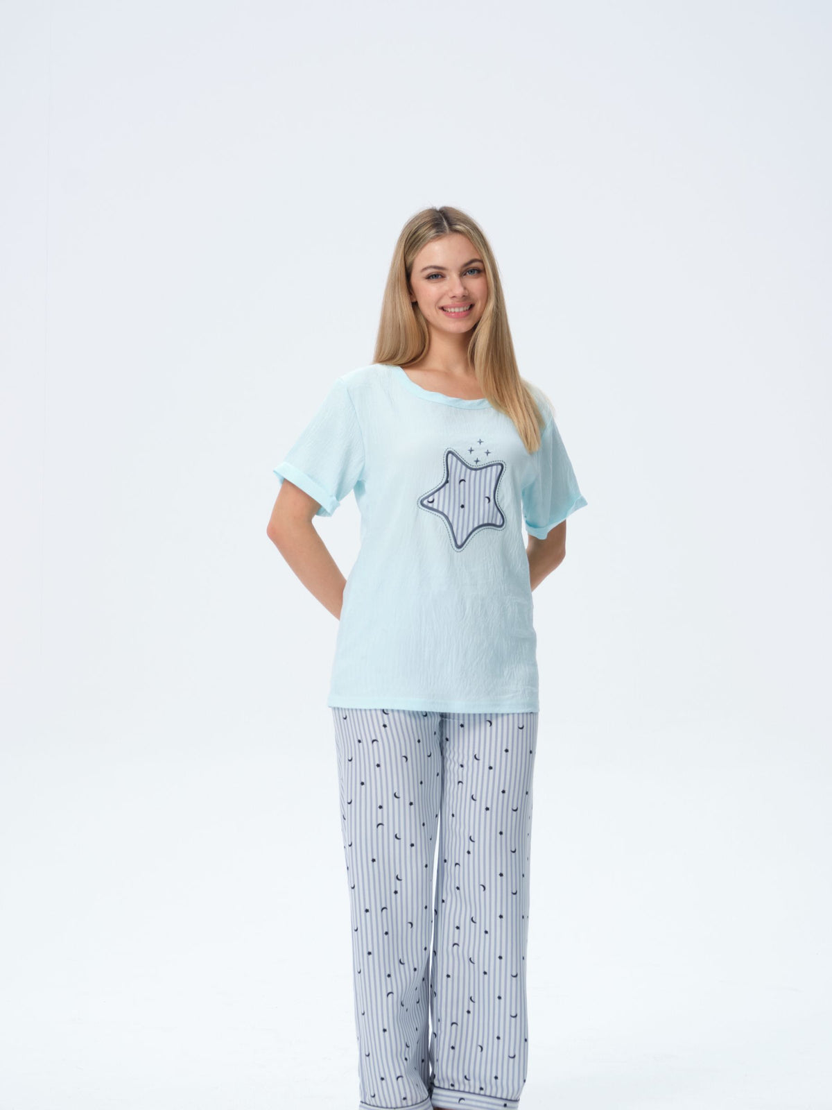 بيجامة نسائية - قطعتين (3XL-6XL)